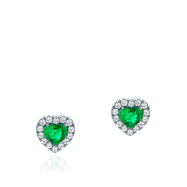 Immagine di Paio Orecchini a clips con Smeraldi e Diamanti in 