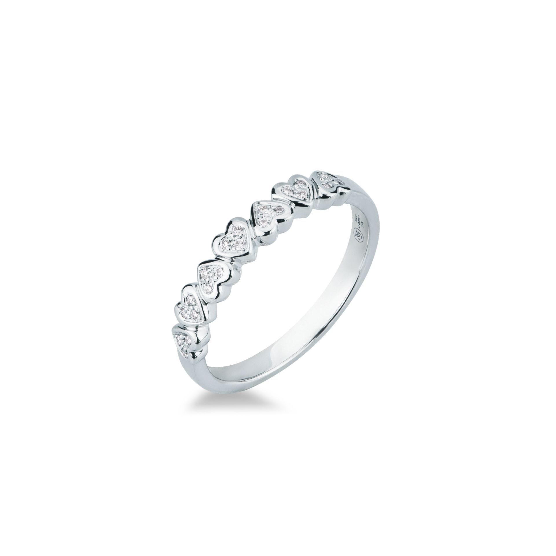 Anello con Diamante in Oro Bianco