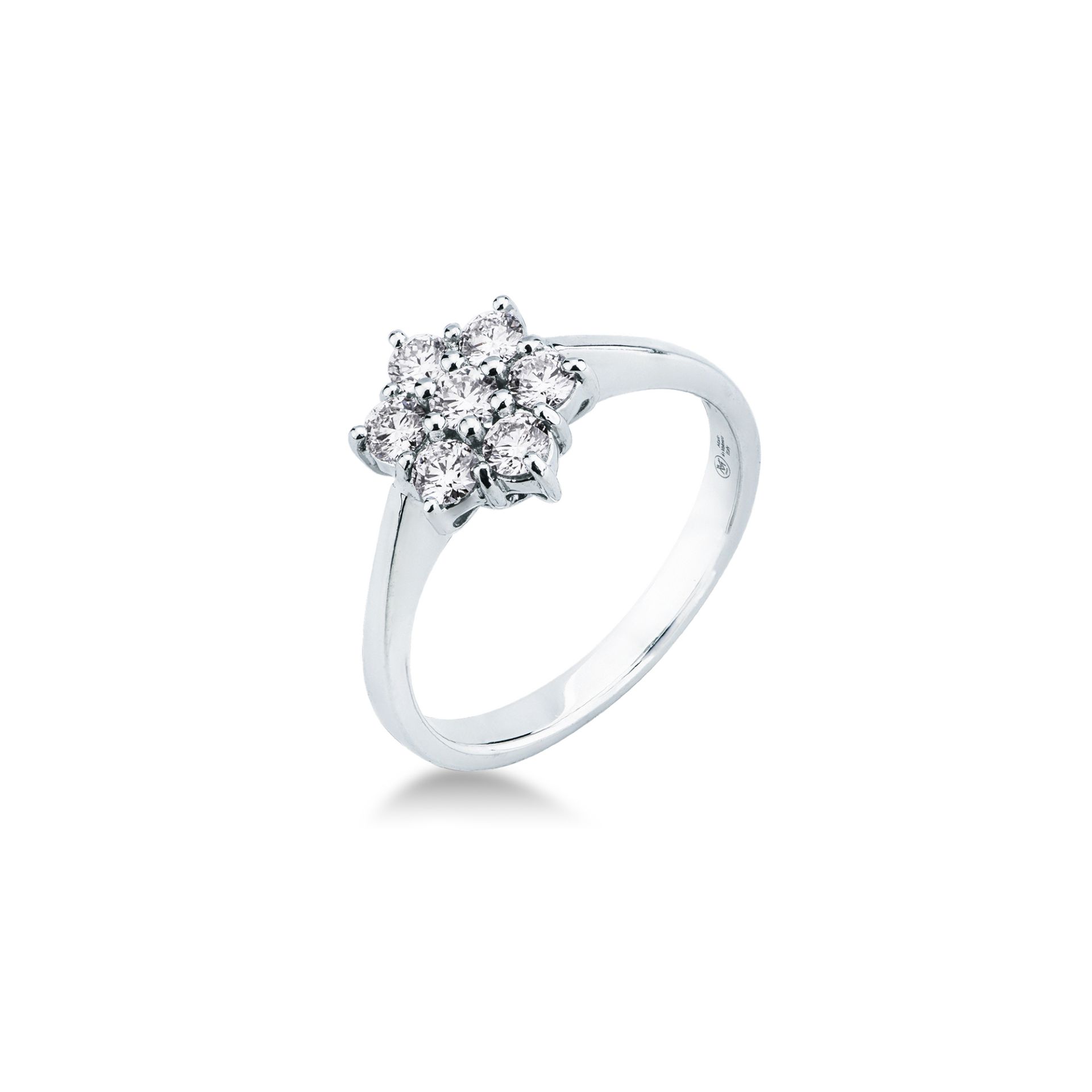 Anello con Diamante in Oro Bianco