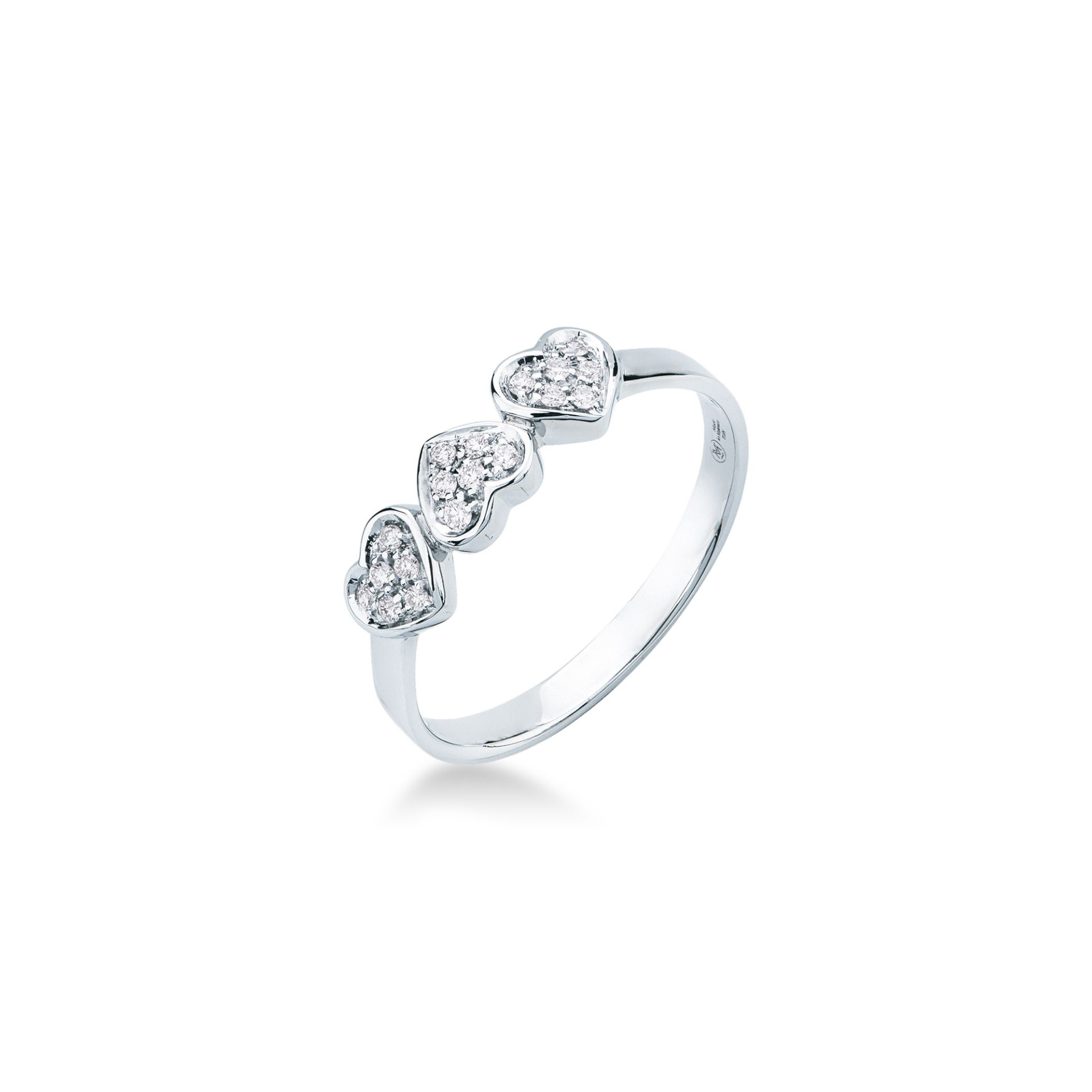 Anillo con diamante en oro blanco