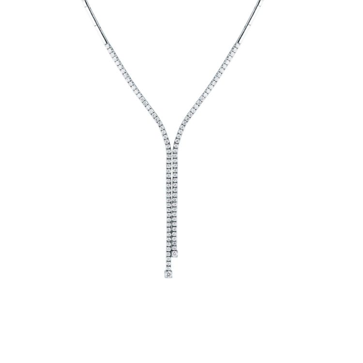 Girocollo con Diamante in Oro Bianco