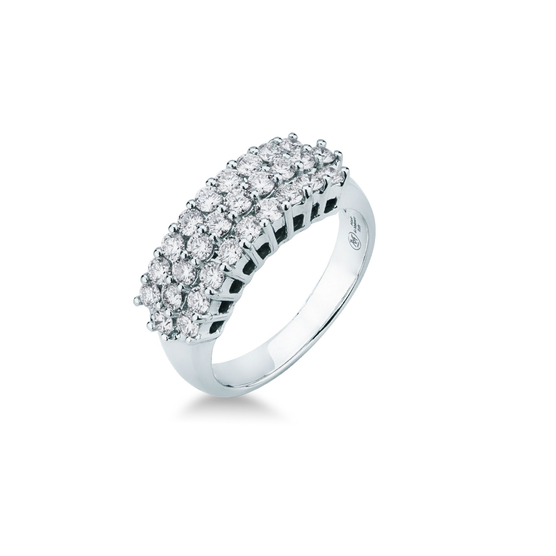 Anillo con diamante en oro blanco