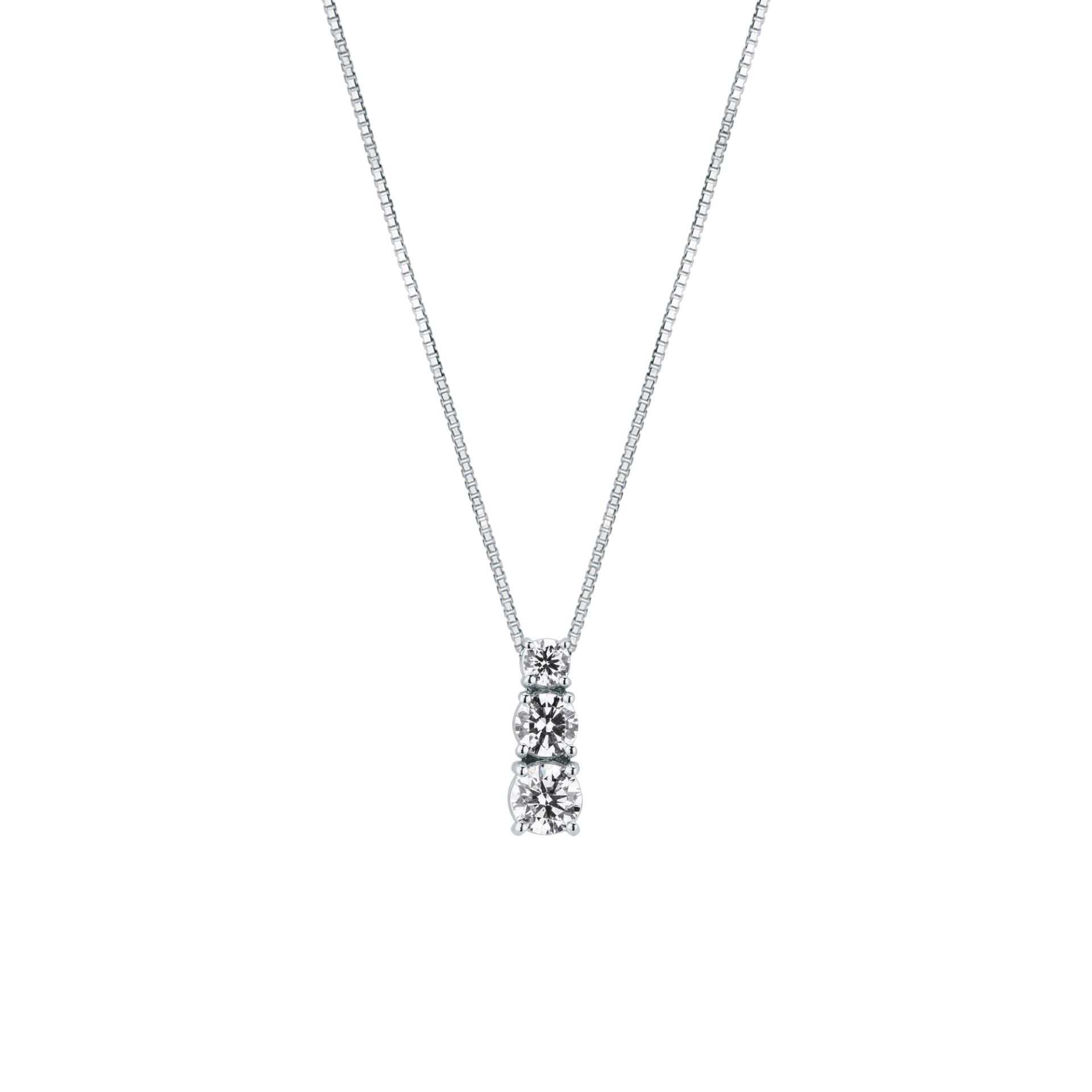 Girocollo con Diamante in Oro Bianco