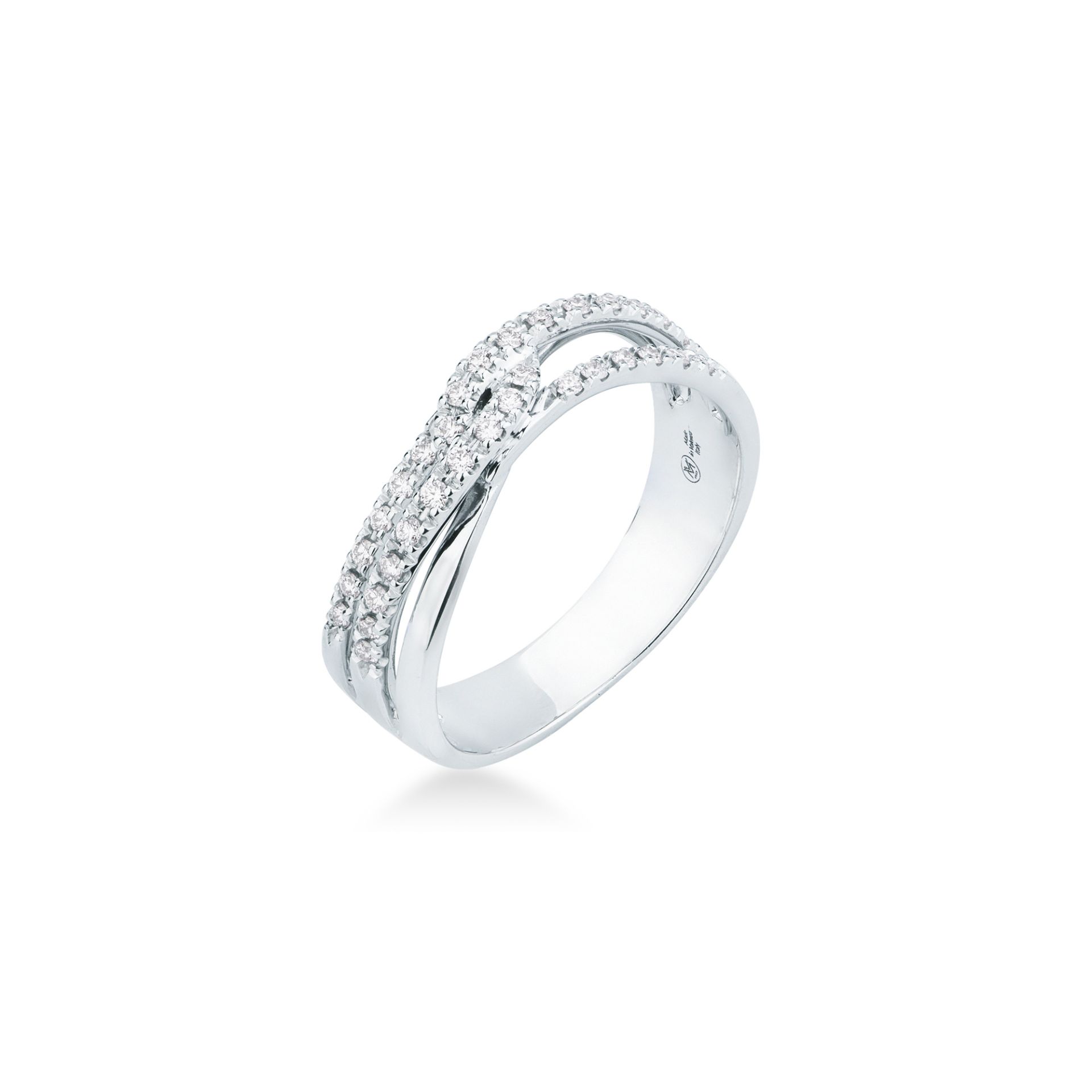 Anillo con diamante en oro blanco
