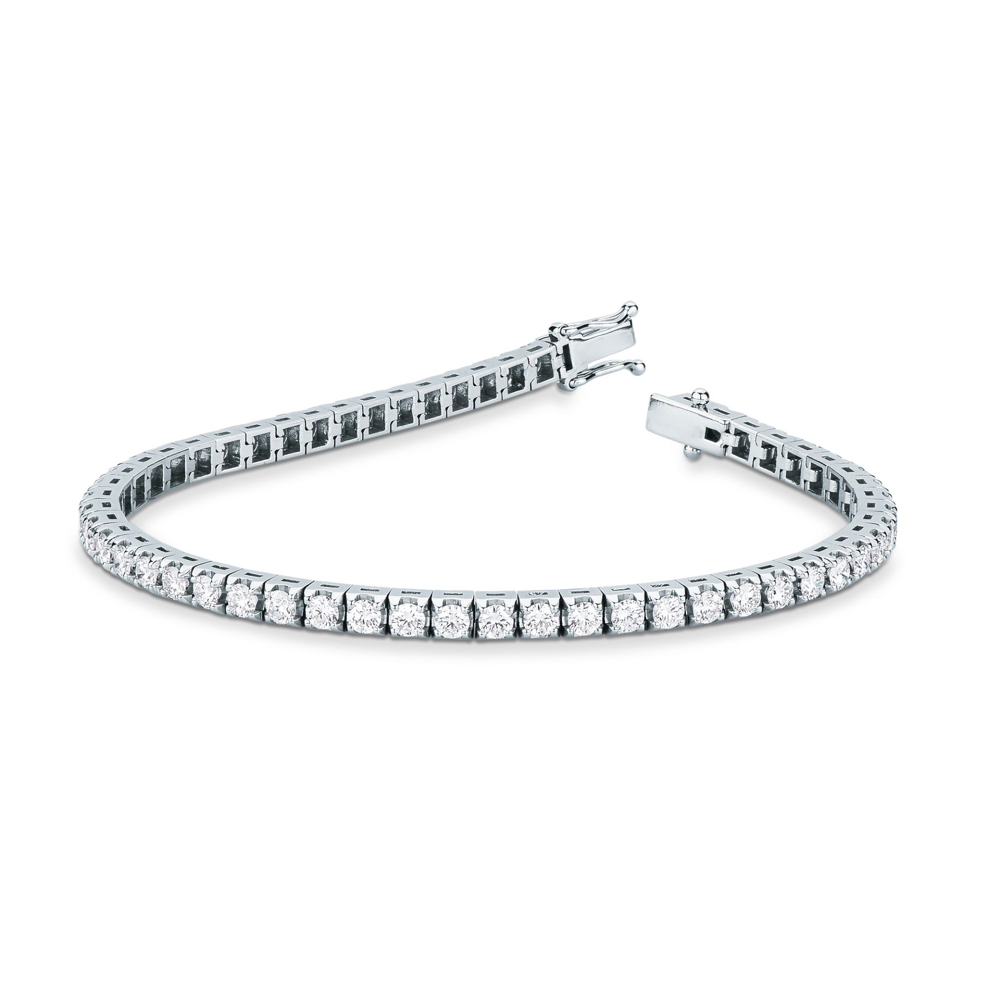 Pulsera con diamante en oro blanco