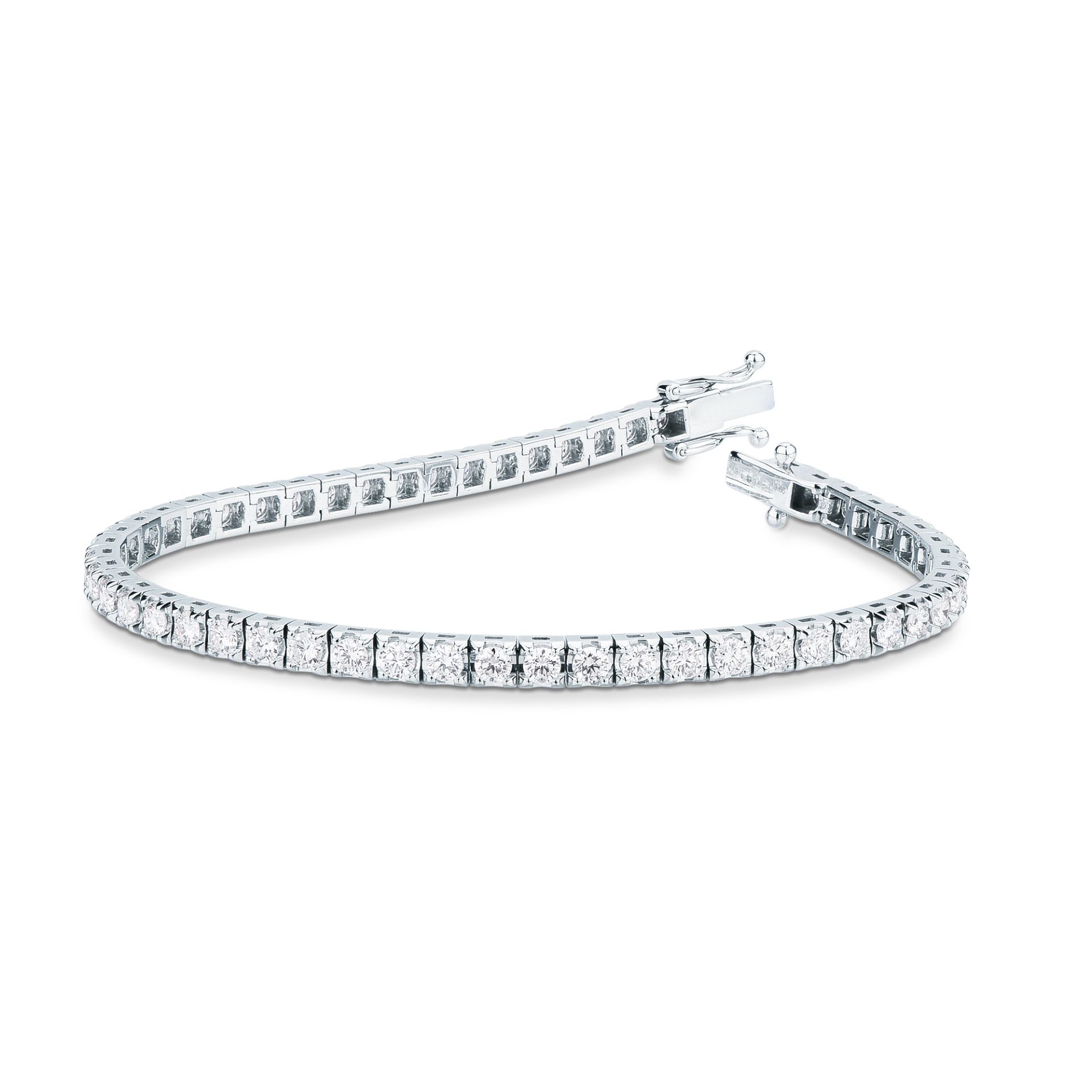 Pulsera con diamante en oro blanco