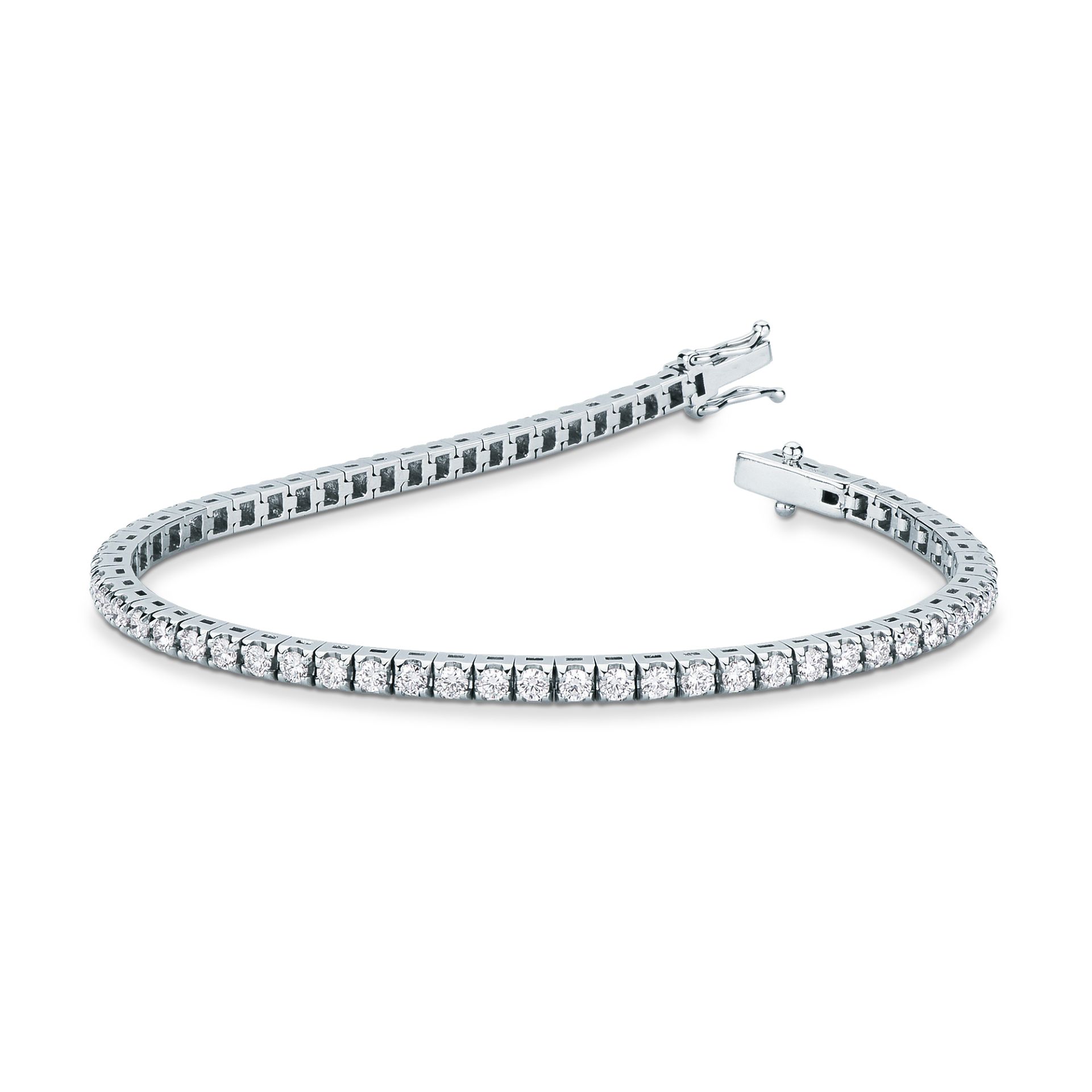Pulsera con diamante en oro blanco