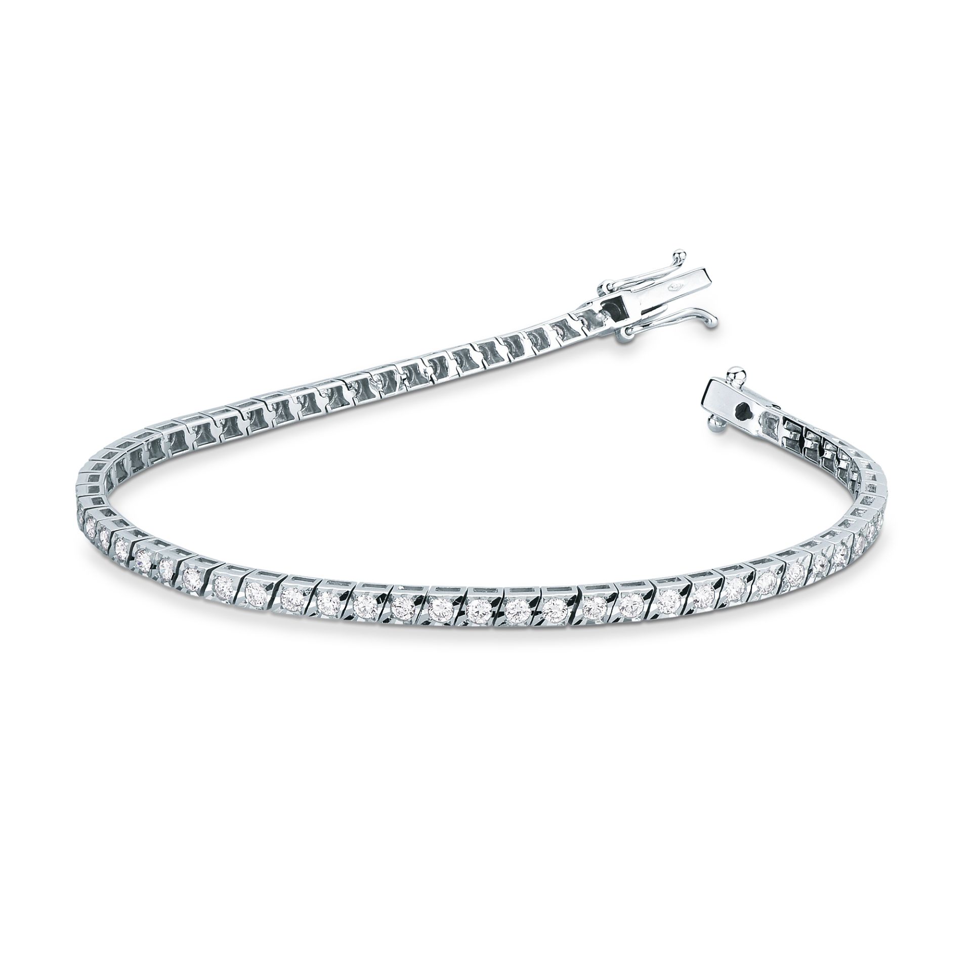 Bracelet with diamond in white gold