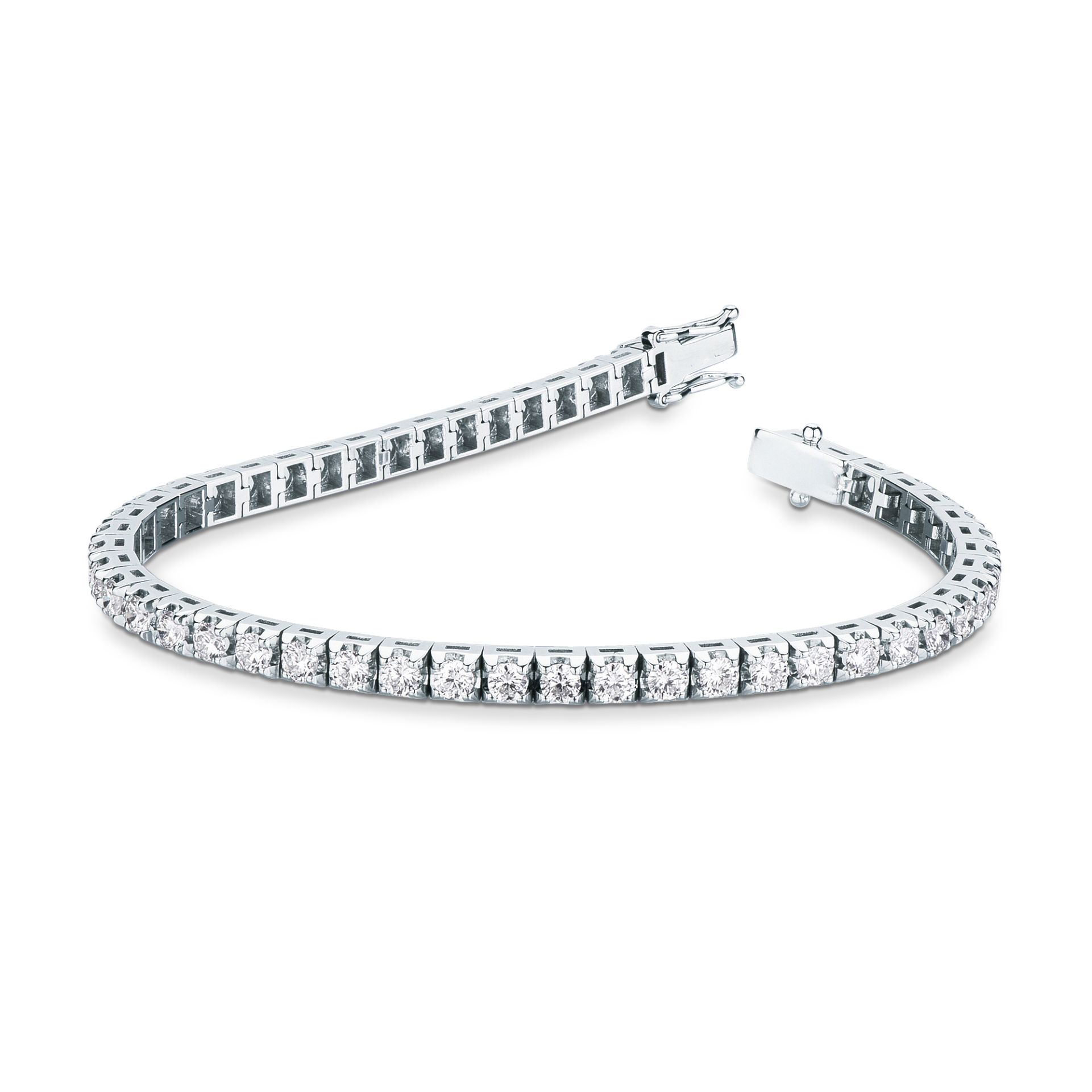 Pulsera con diamante en oro blanco