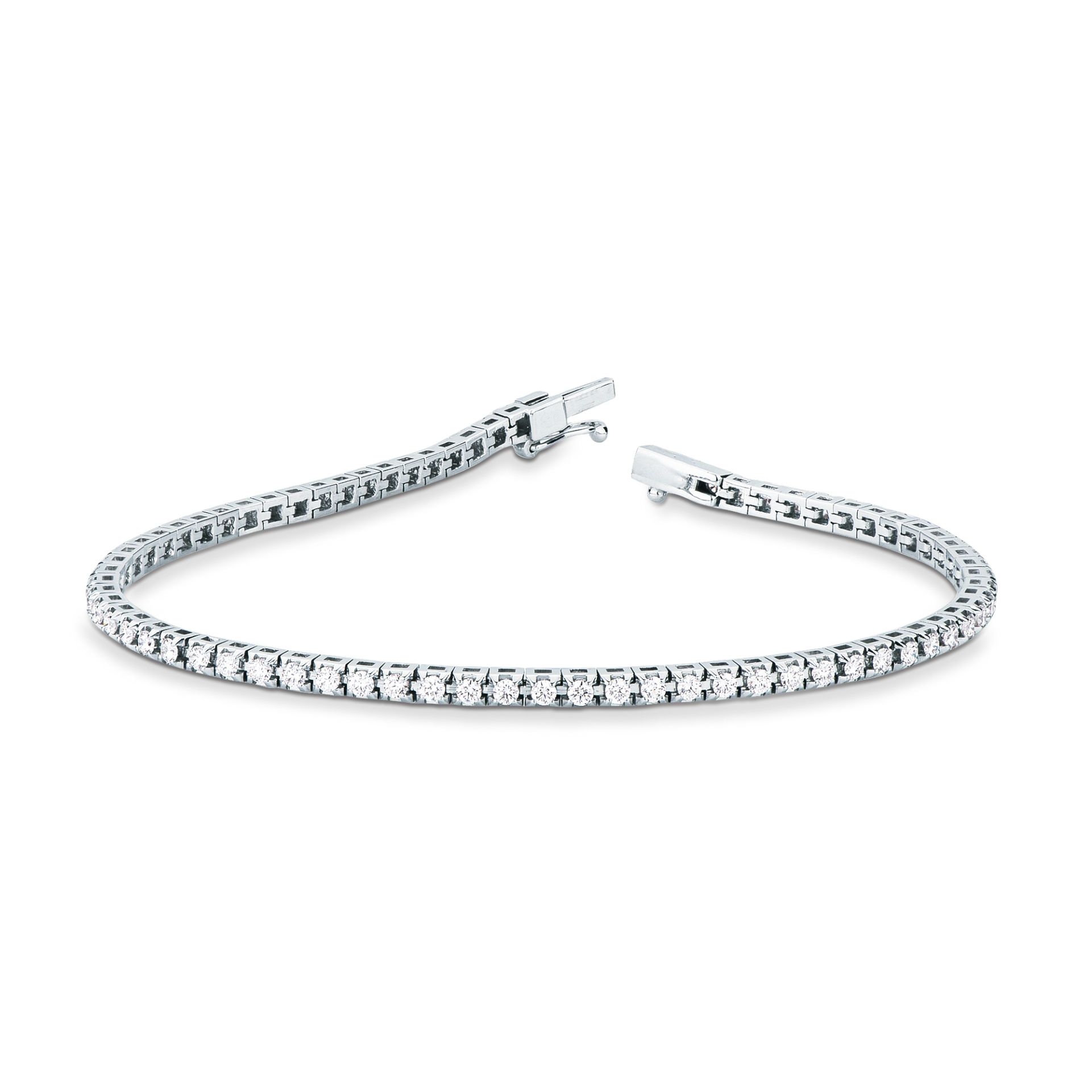 Pulsera con diamante en oro blanco