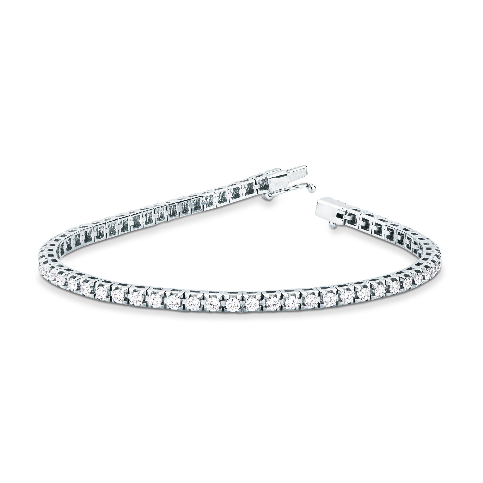 Pulsera con diamante en oro blanco