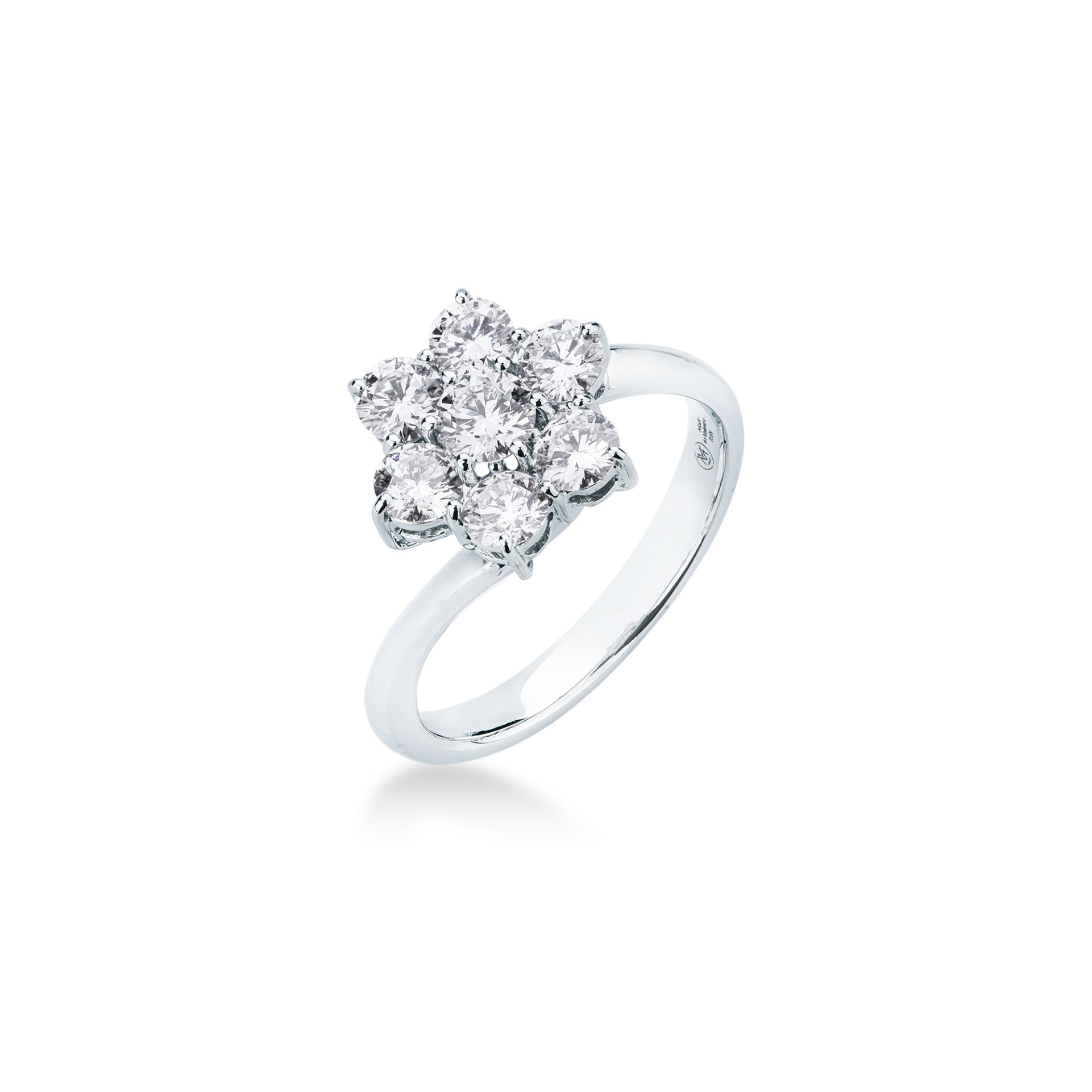 Anello con Diamante in Oro Bianco
