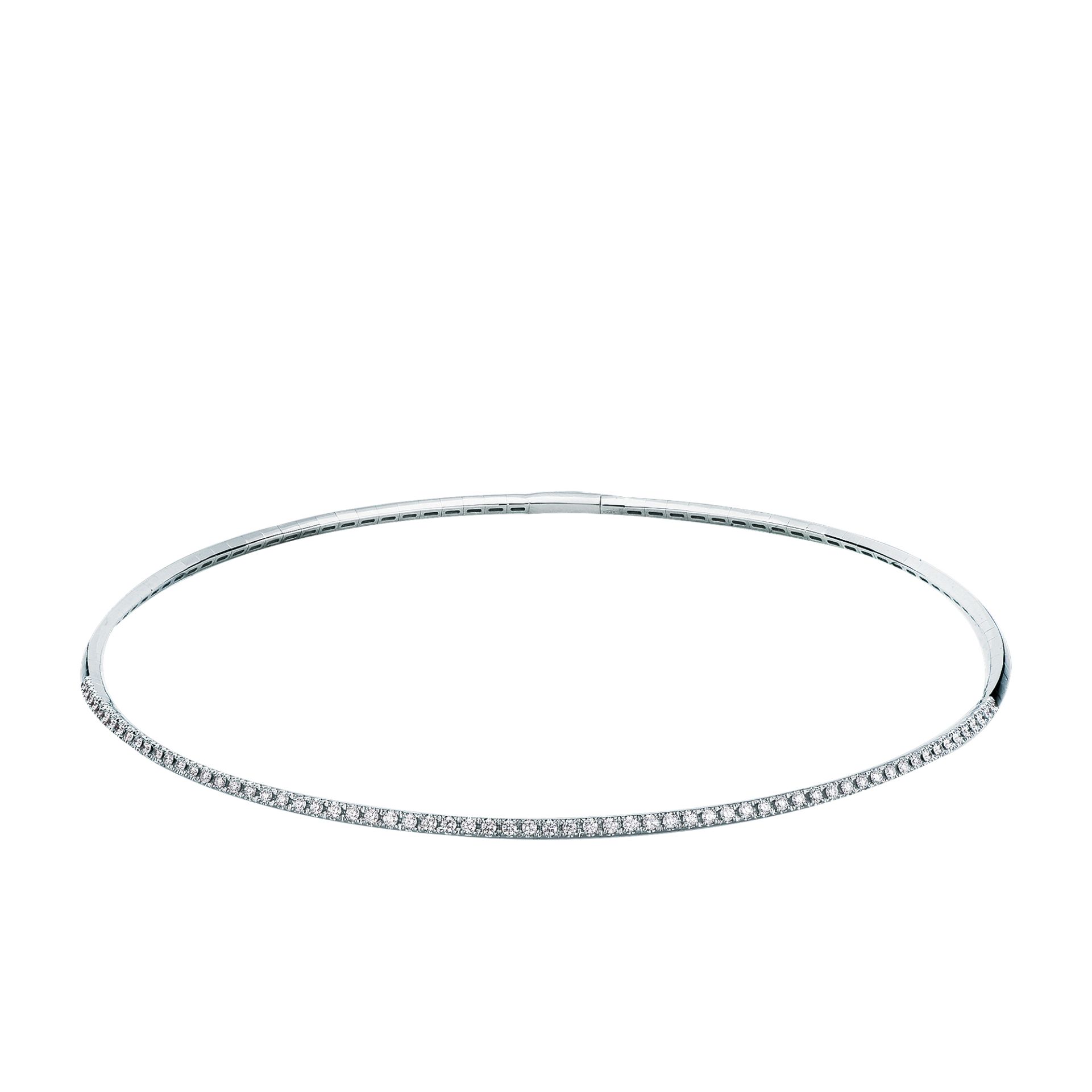 Necklace with diamond in white gold