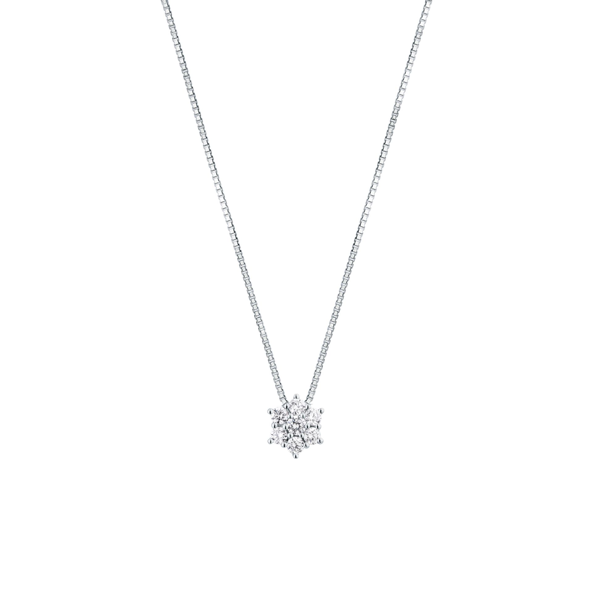 Girocollo con Diamante in Oro Bianco