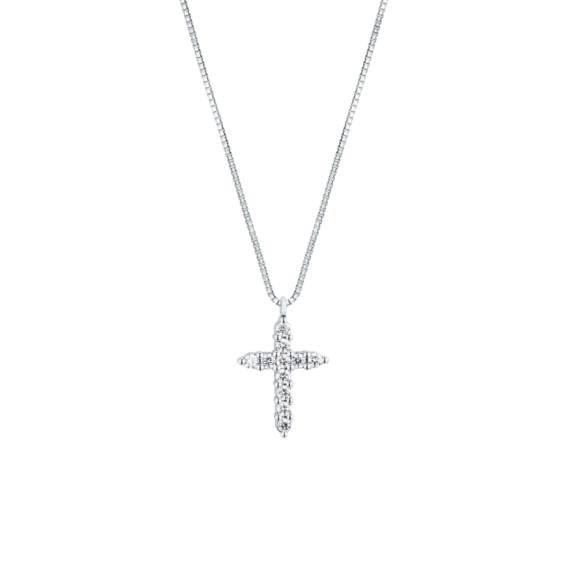 Girocollo con Diamante in Oro Bianco