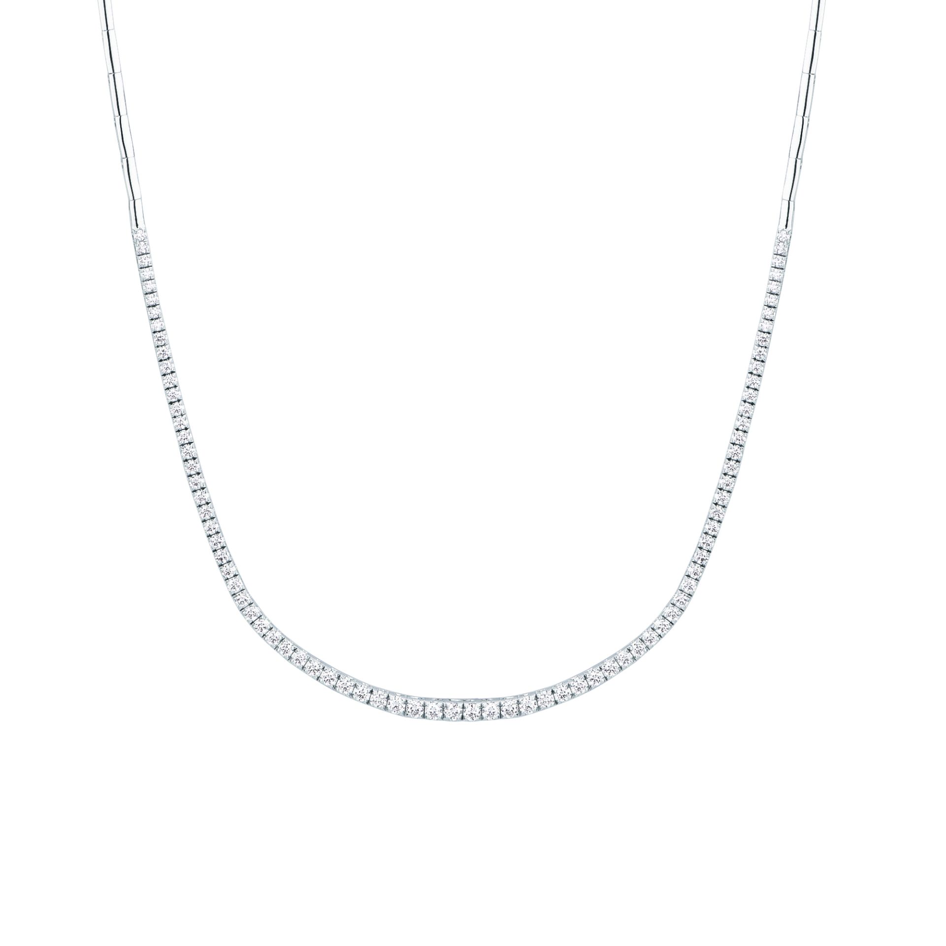 Collar con diamante en oro blanco