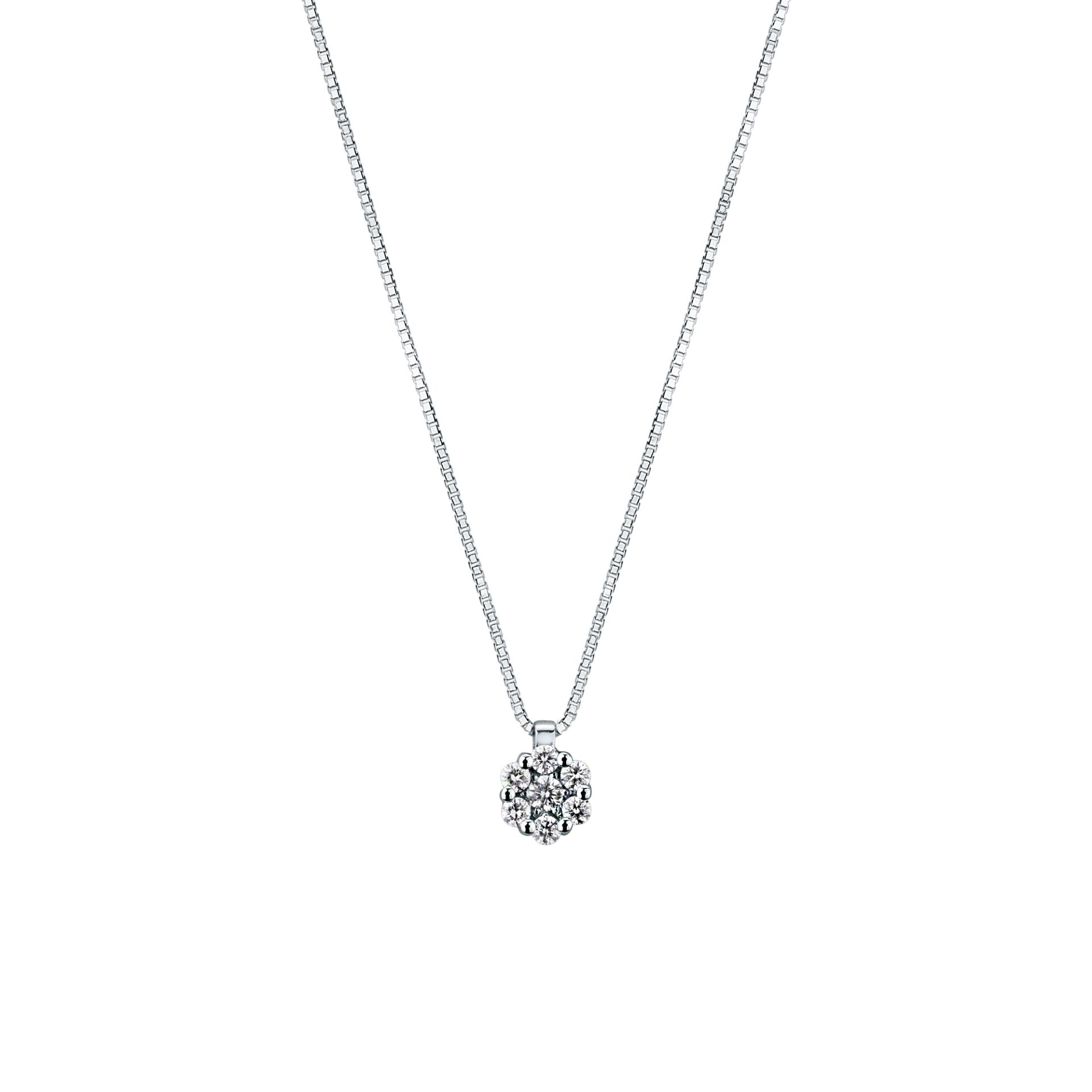 Girocollo con Diamante in Oro Bianco