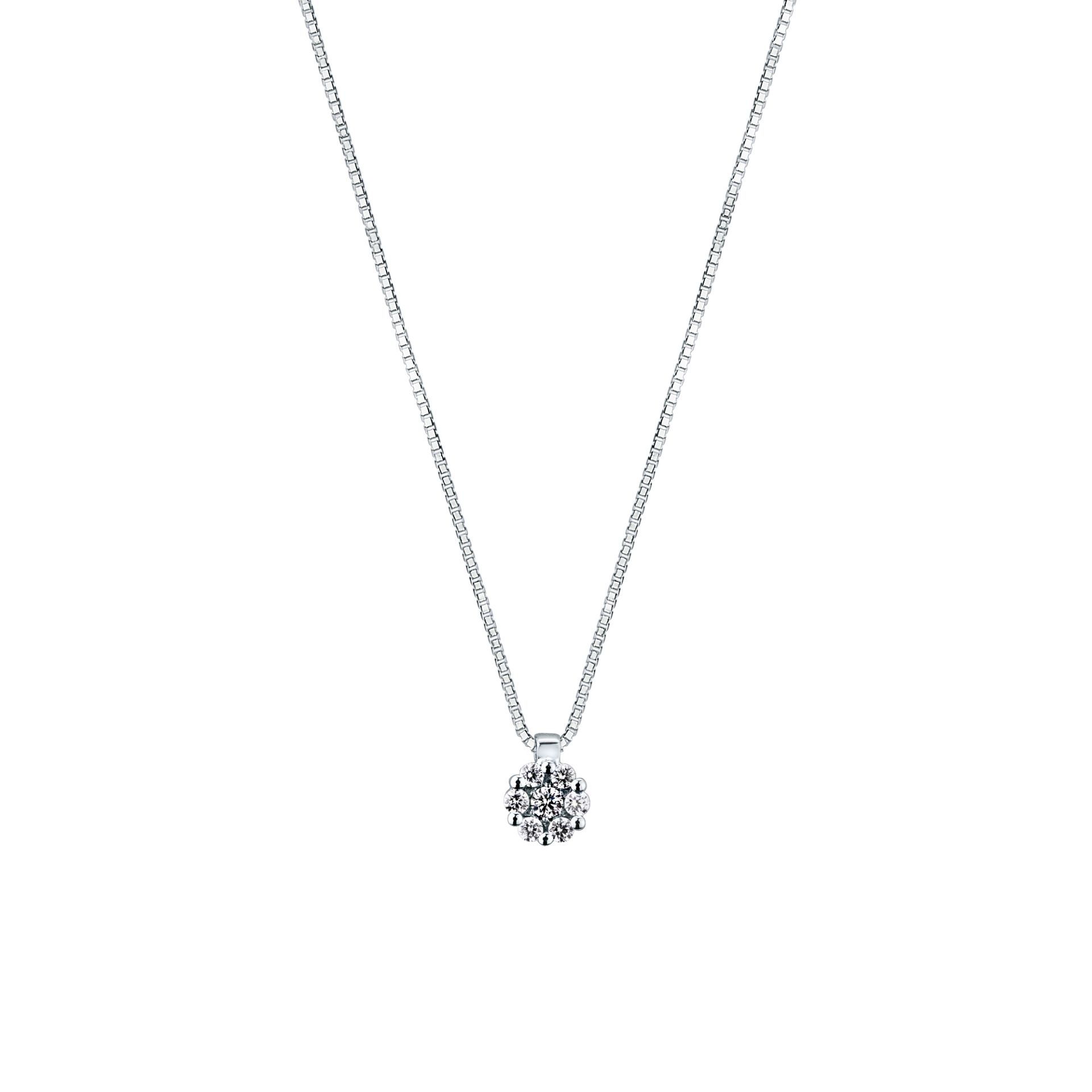 Girocollo con Diamante in Oro Bianco