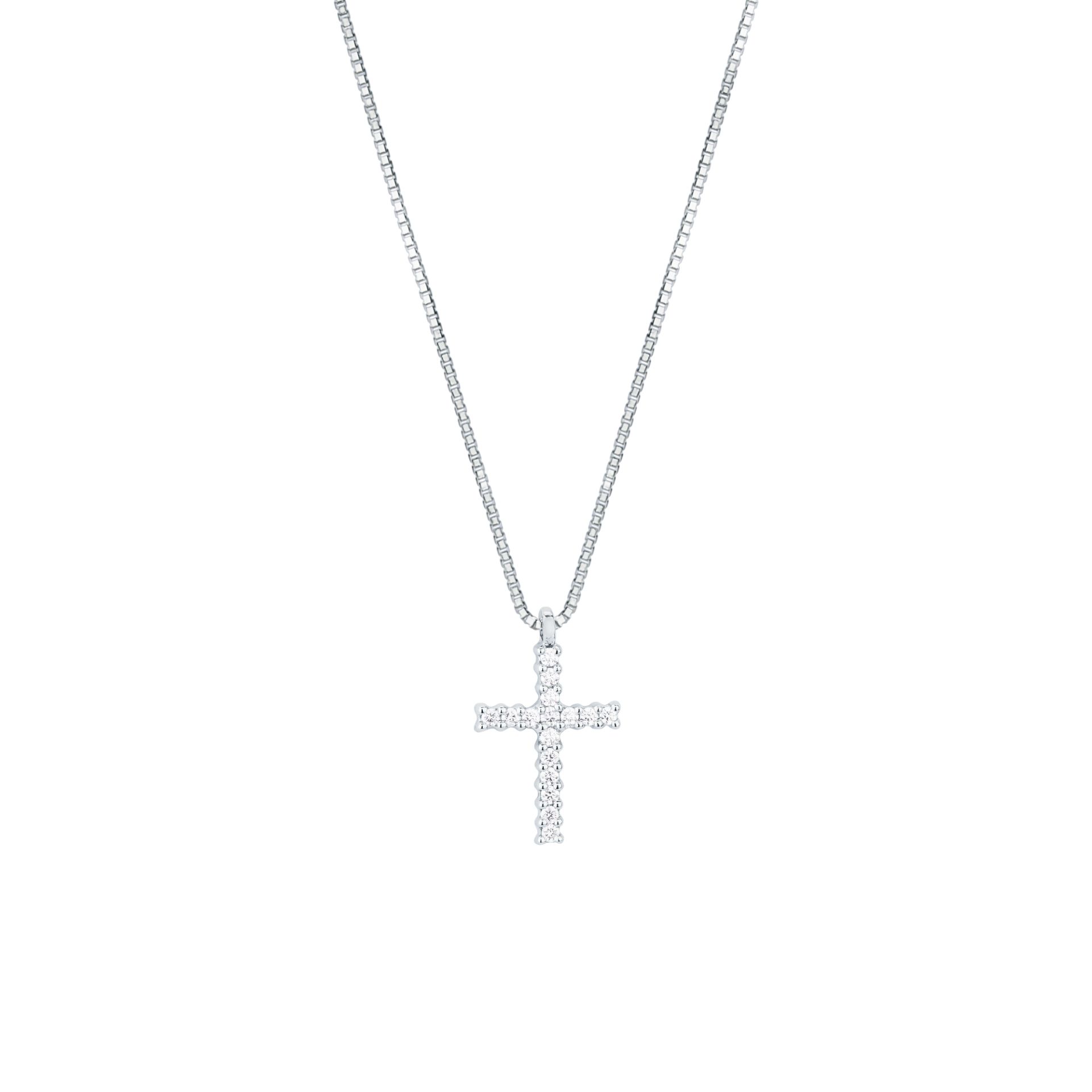 Girocollo con Diamante in Oro Bianco