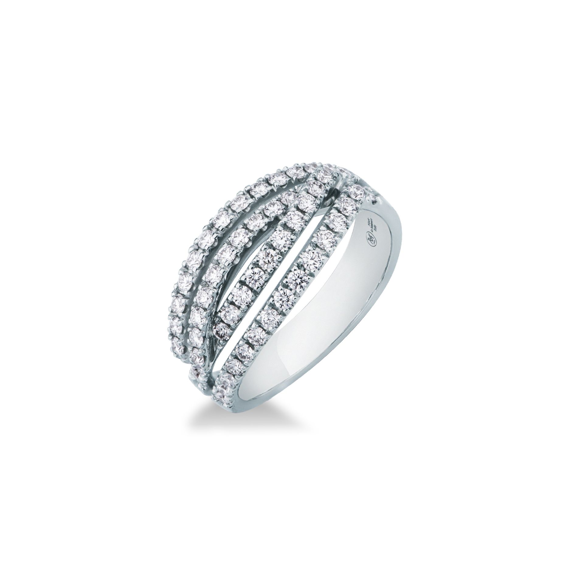 Anello con Diamante in Oro Bianco