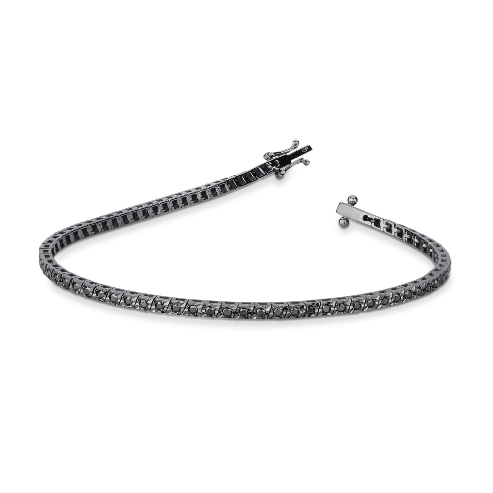 Pulsera con diamante negro en oro blanco
