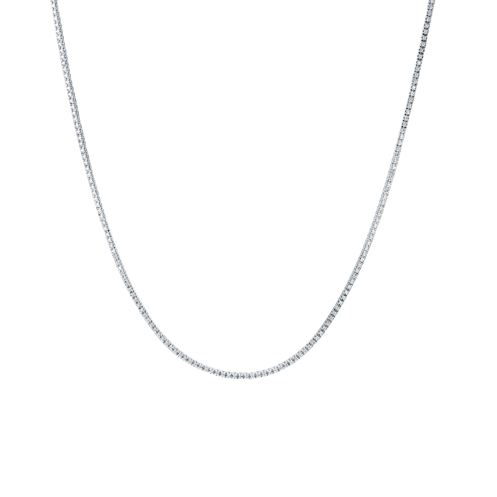 Necklace with diamond in white gold