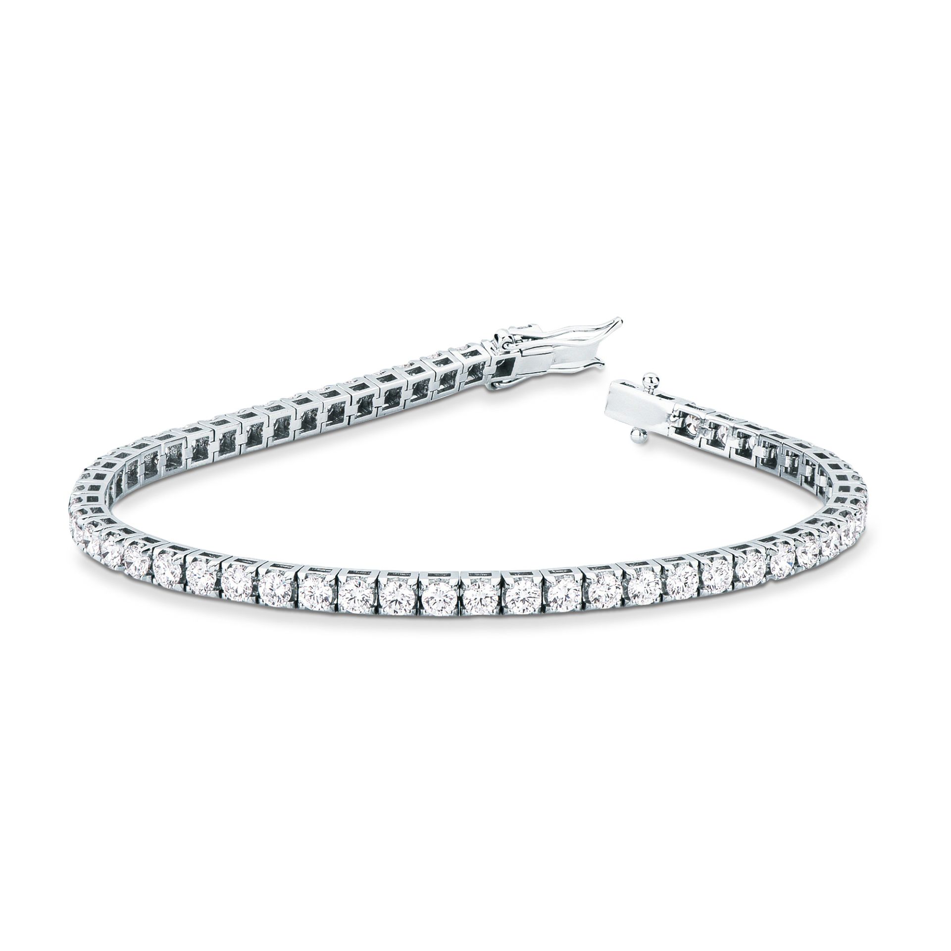 Pulsera con diamante en oro blanco