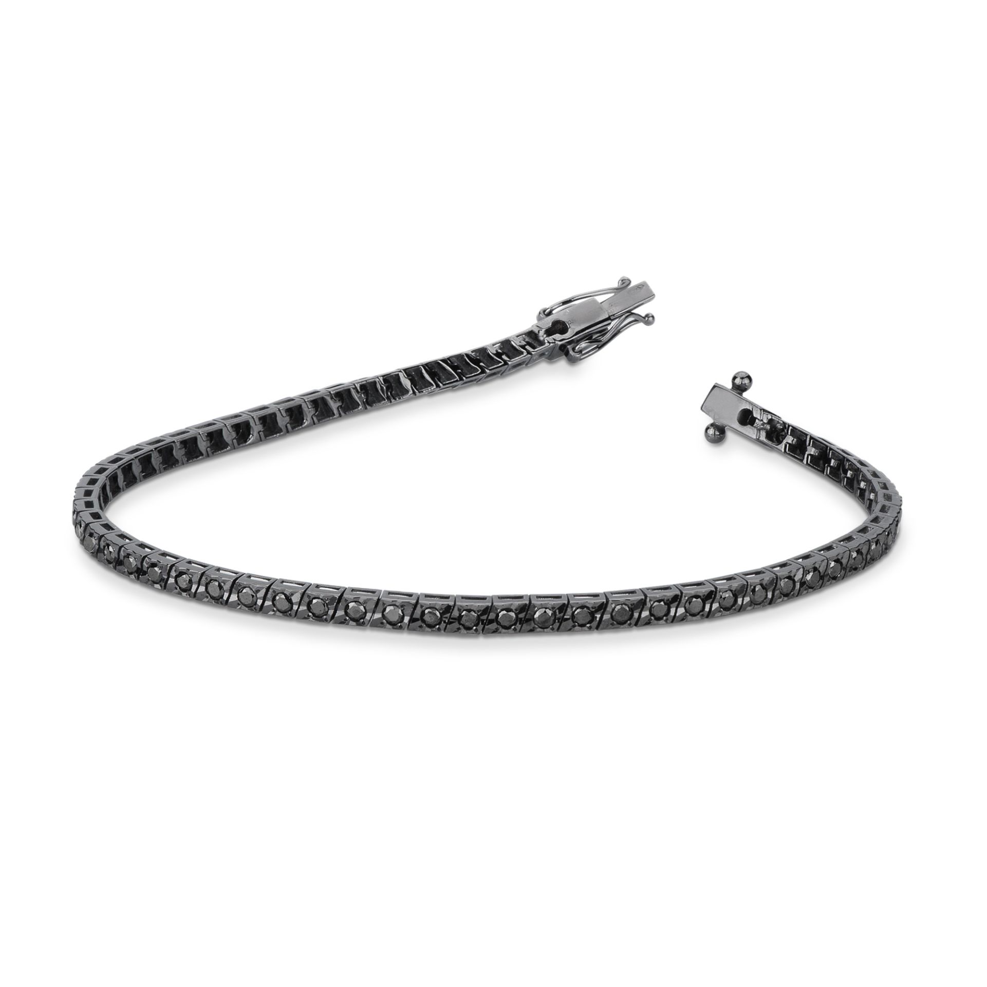 Pulsera con diamante negro en oro blanco