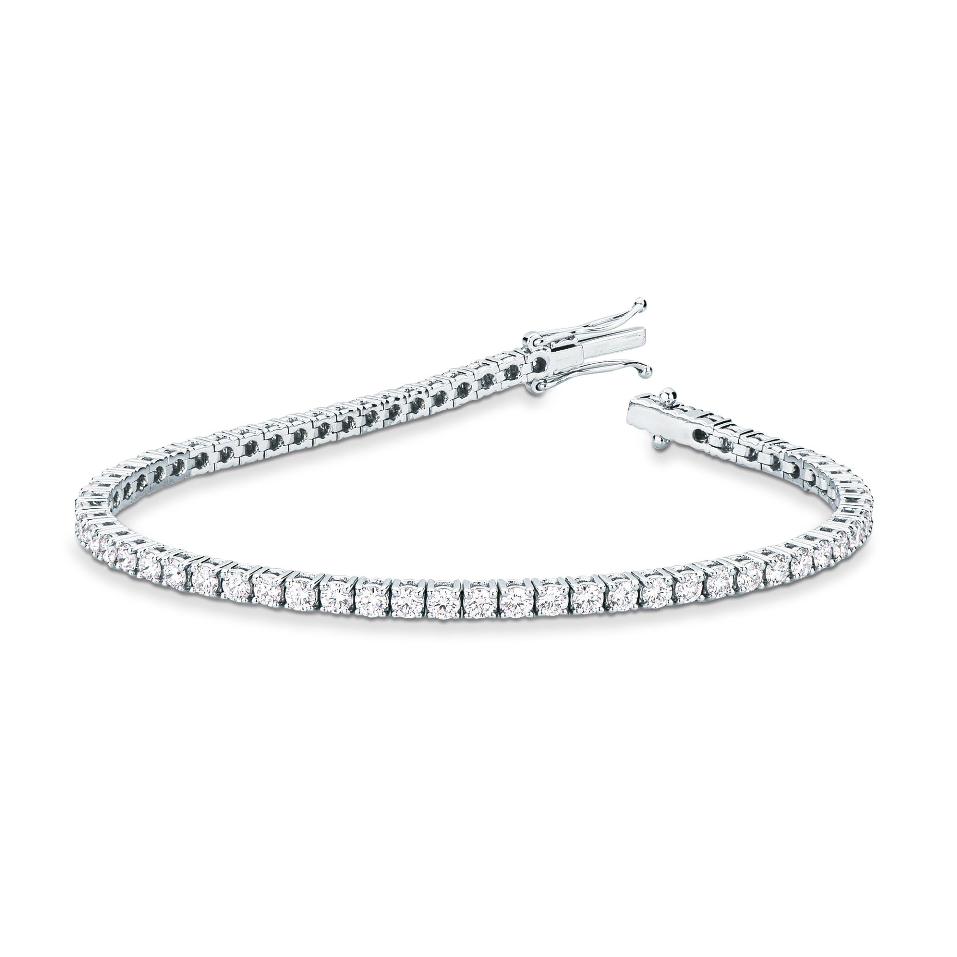 Pulsera con diamante en oro blanco