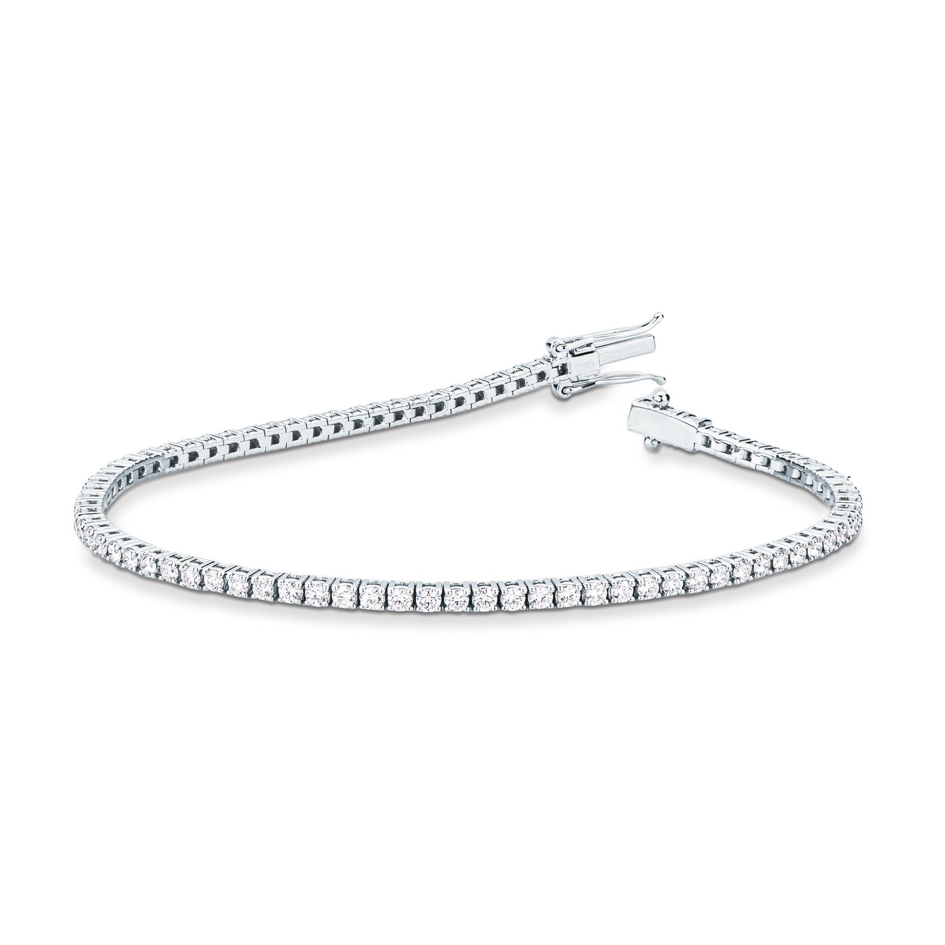 Pulsera con diamante en oro blanco