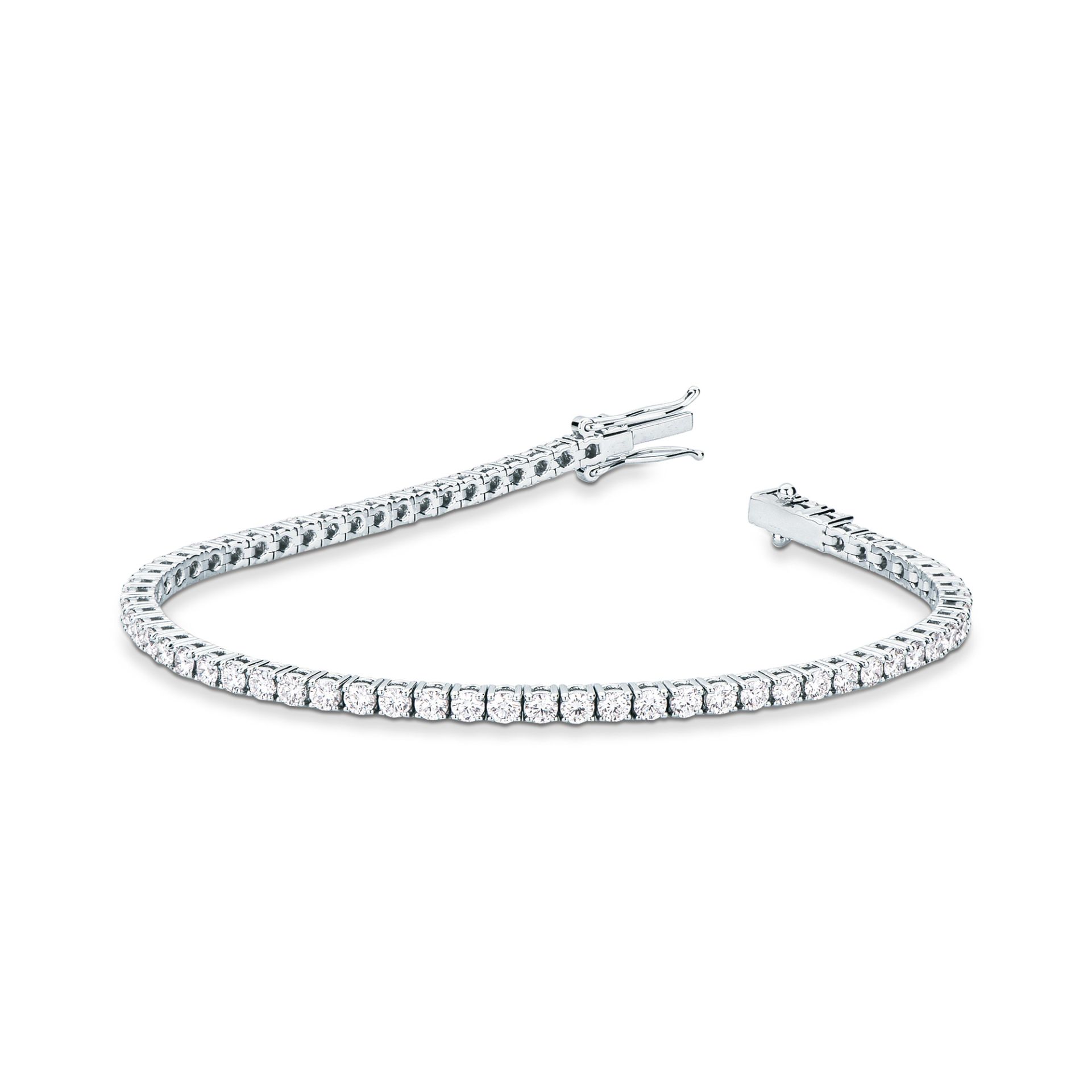 Pulsera con diamante en oro blanco
