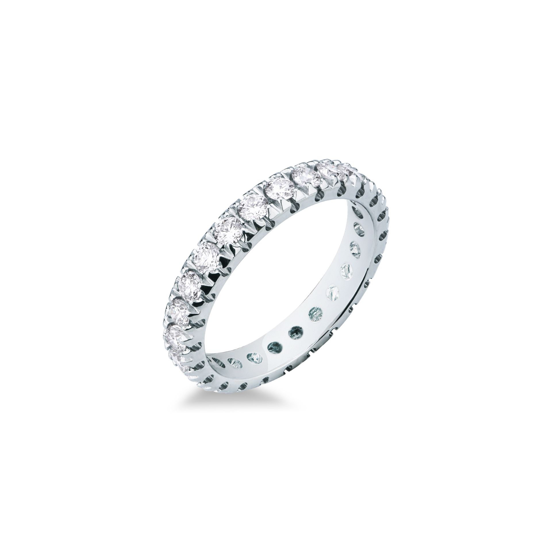Anello con Diamante in Oro Bianco
