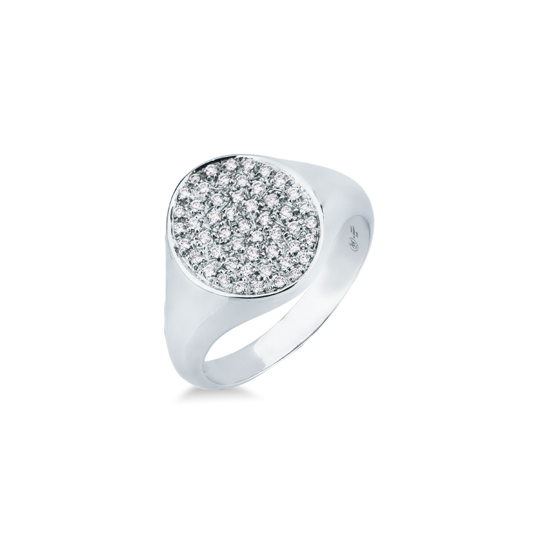 Anillo con diamante en oro blanco