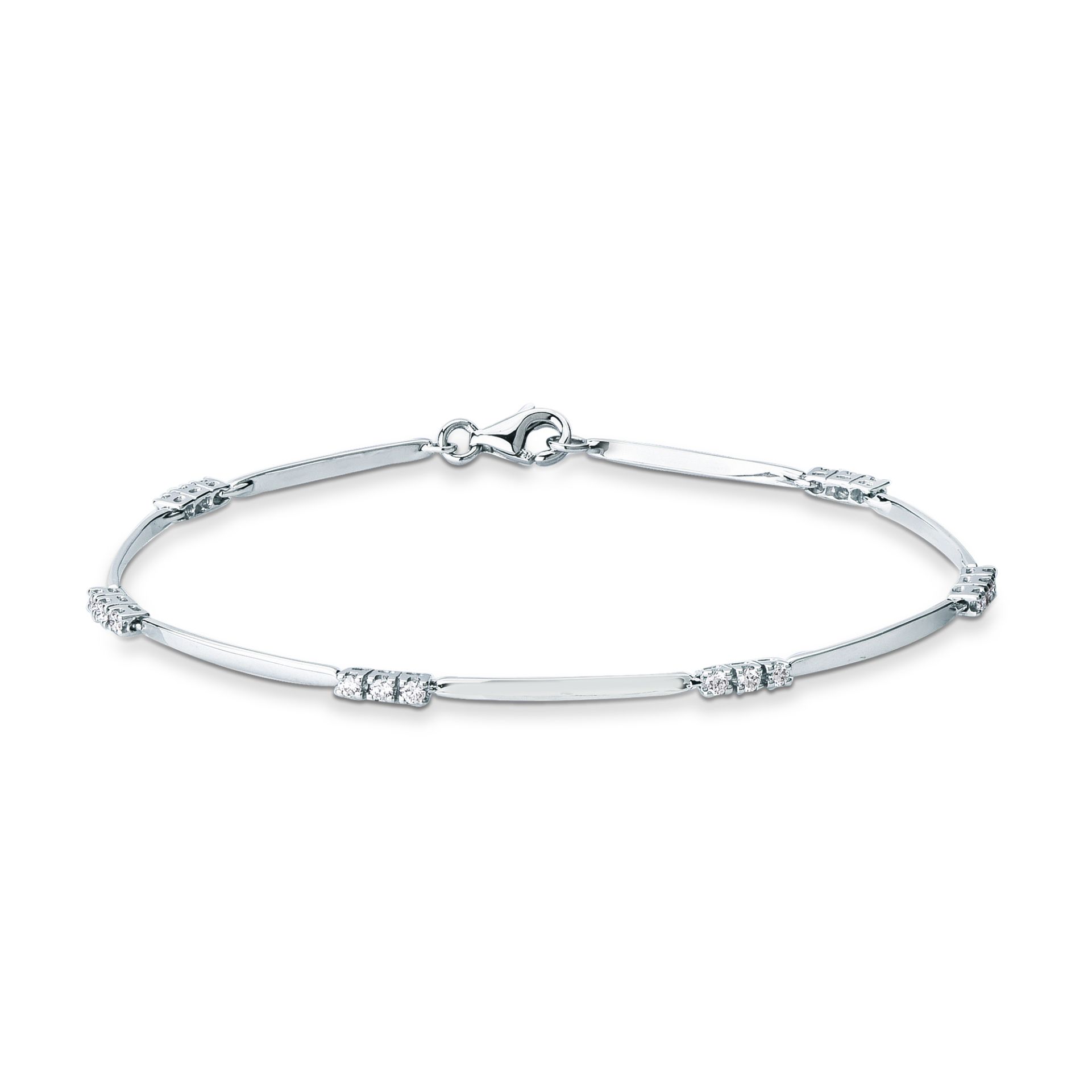 Bracelet with diamond in white gold