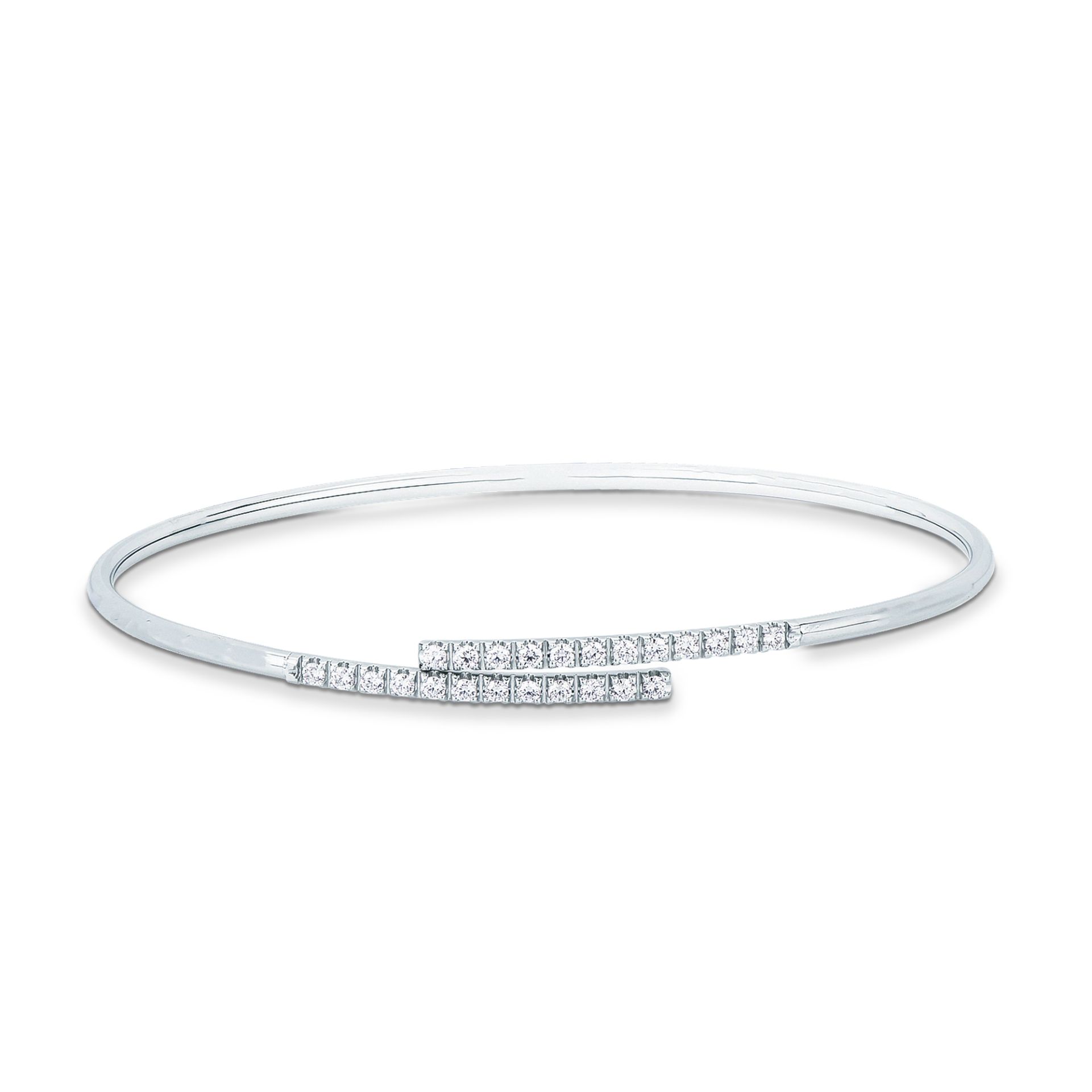 Pulsera con diamante en oro blanco