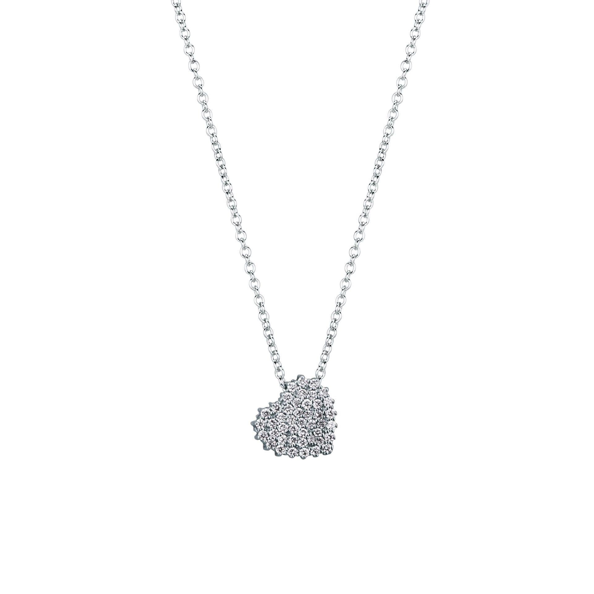 Collar con diamante en oro blanco