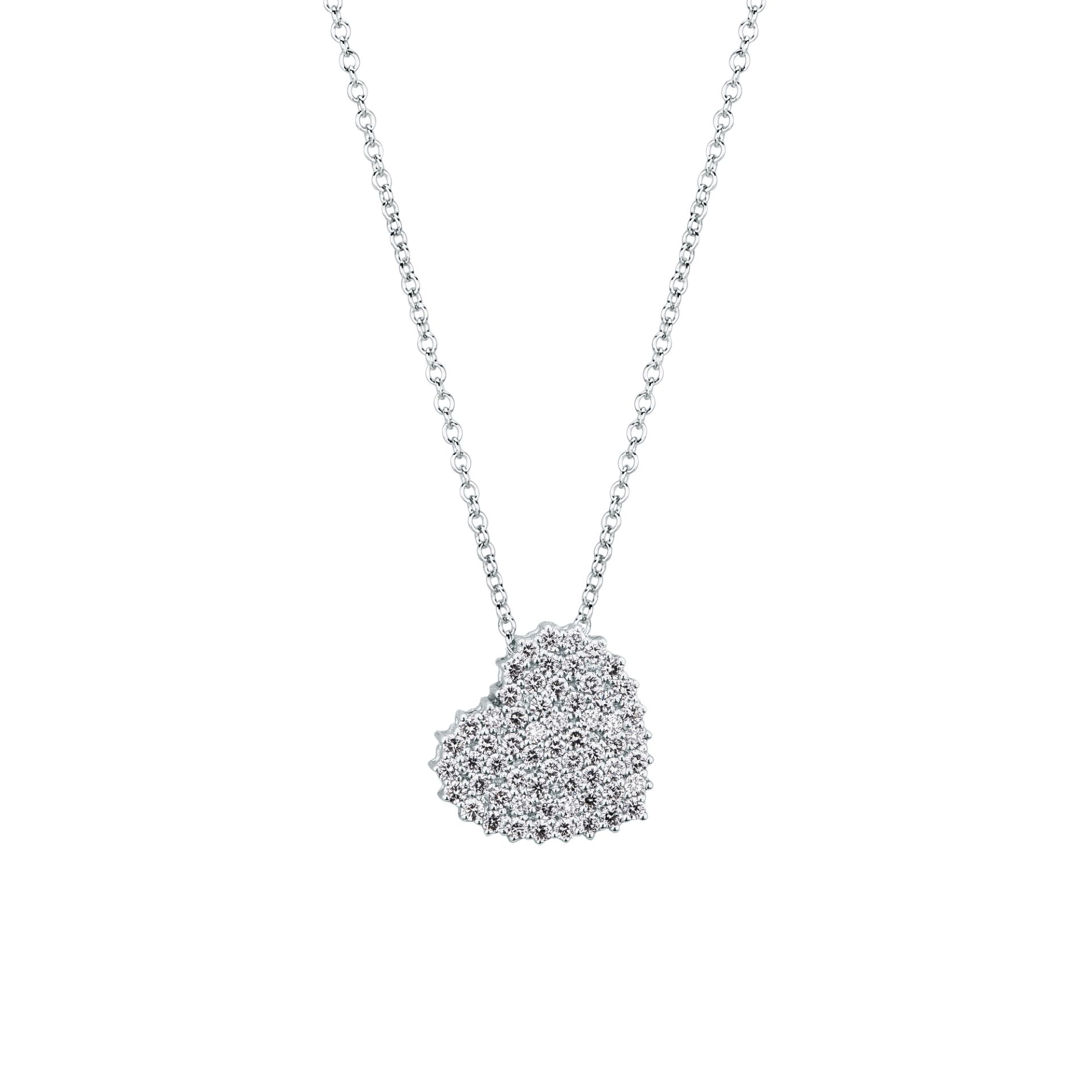 Collar con diamante en oro blanco