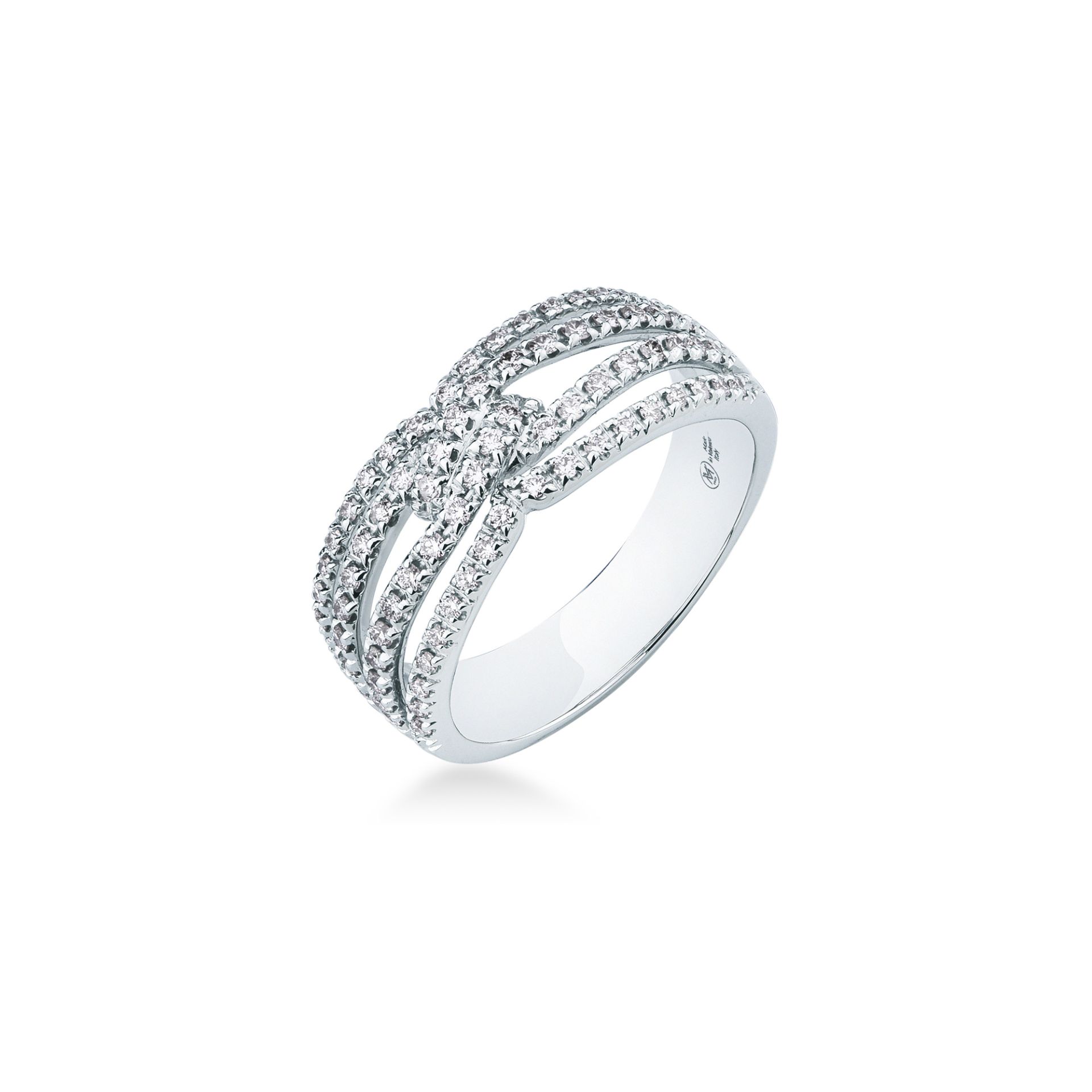 Anillo con diamante en oro blanco