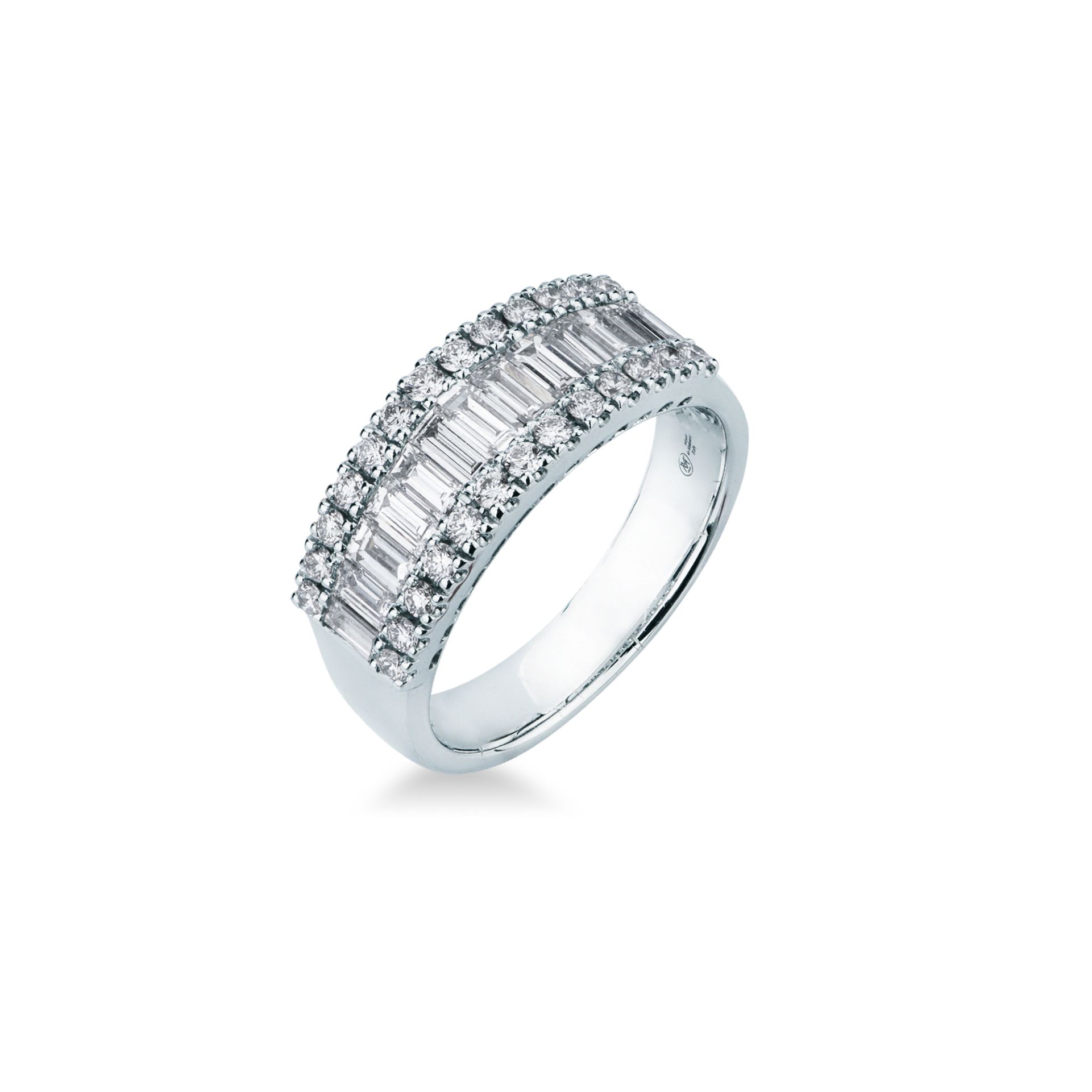 Anello con Diamante in Oro Bianco