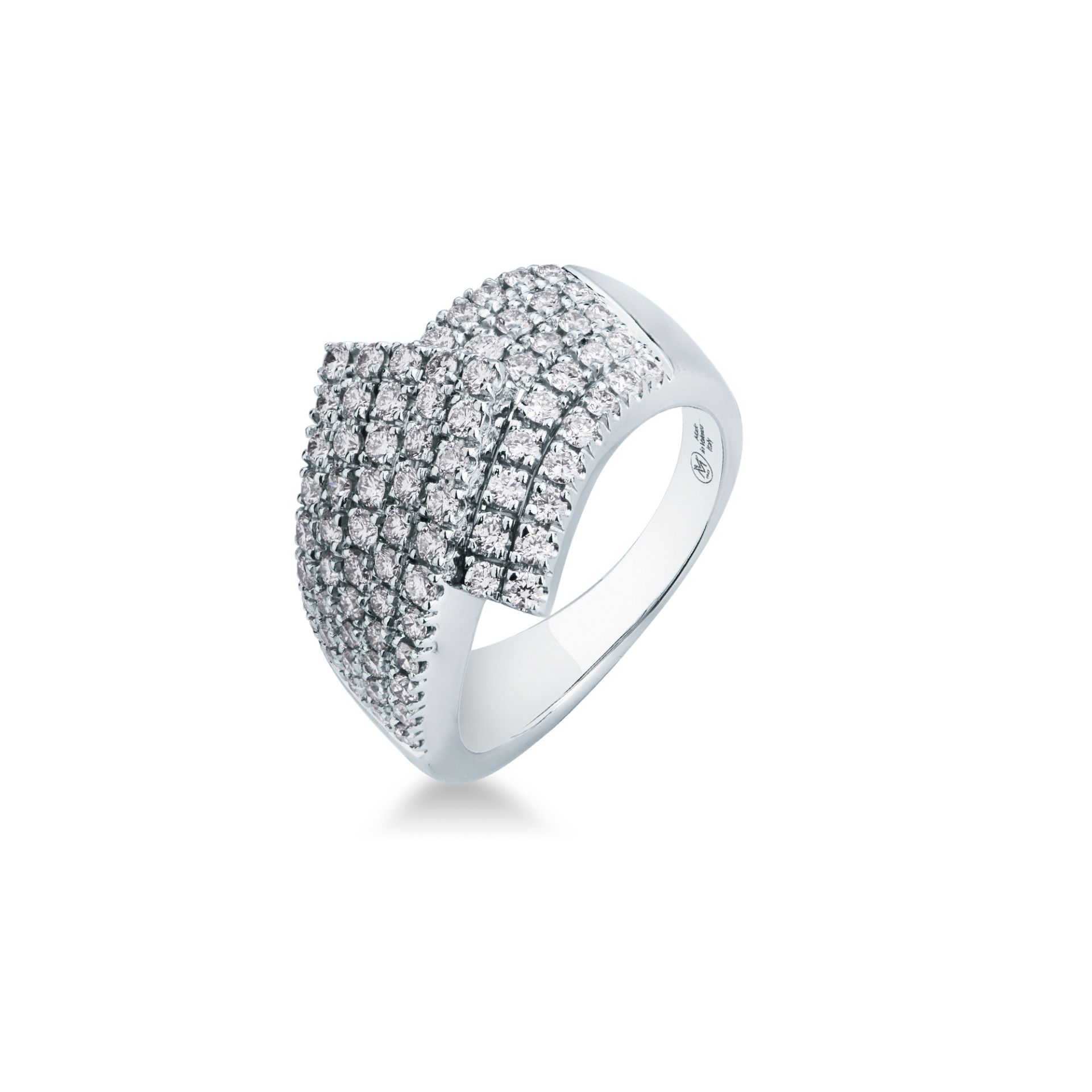 Anello con Diamante in Oro Bianco