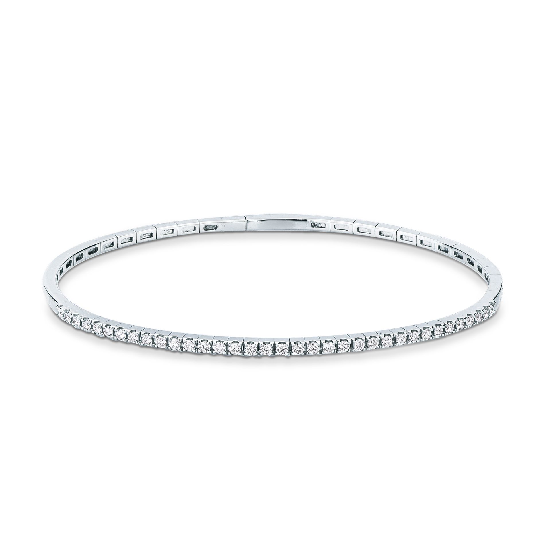Bracelet with diamond in white gold