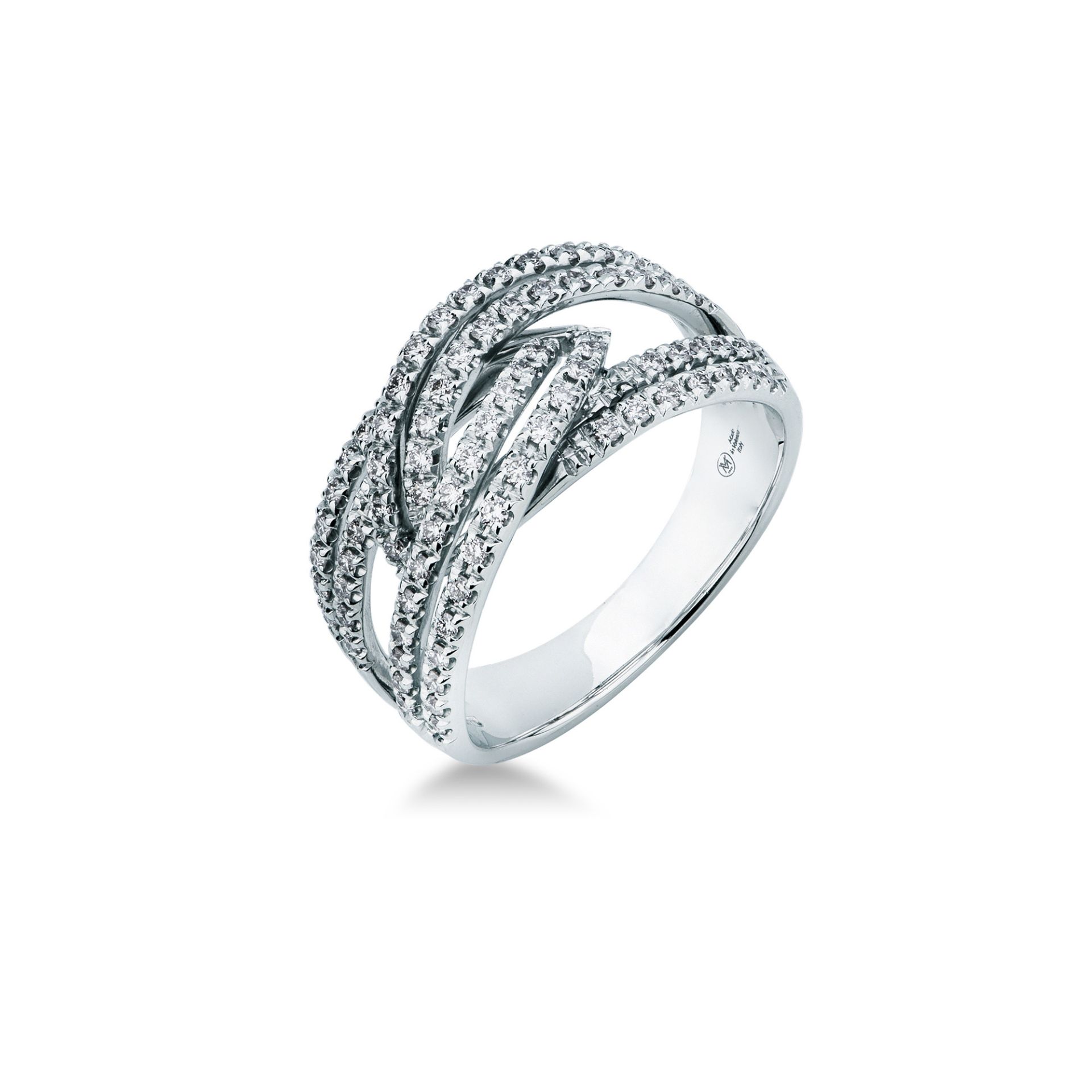 Anello con Diamante in Oro Bianco