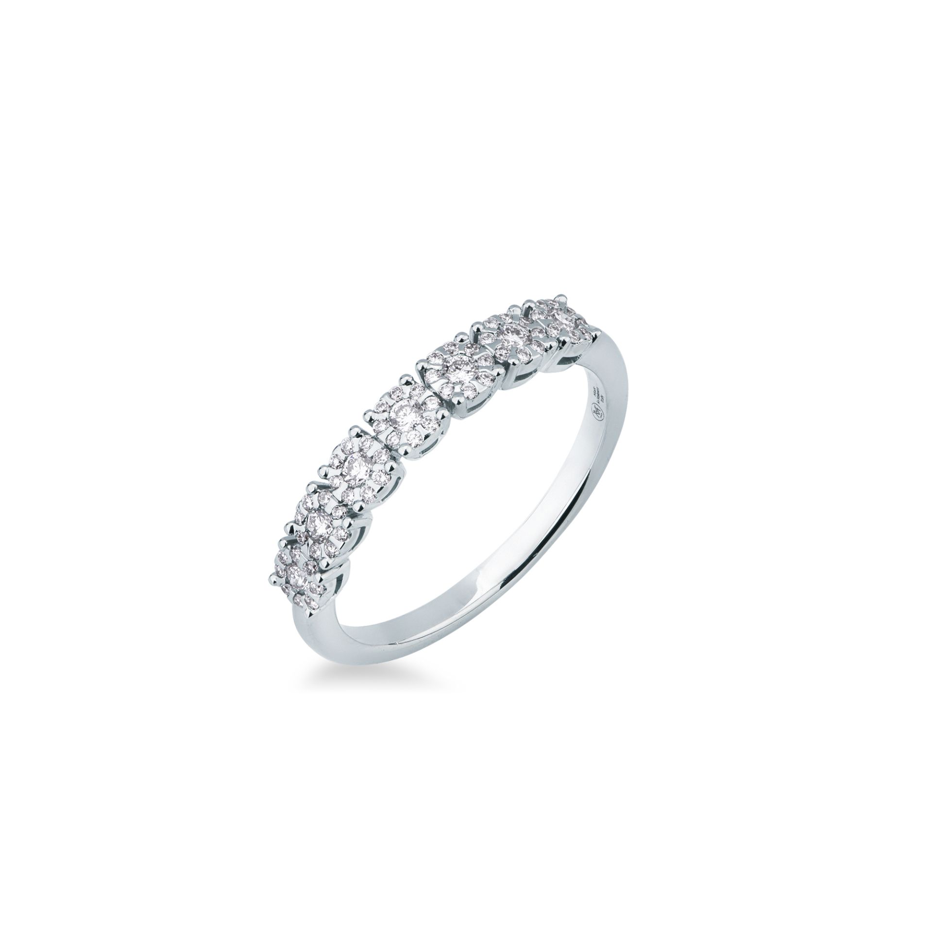 Ring with diamond in white gold