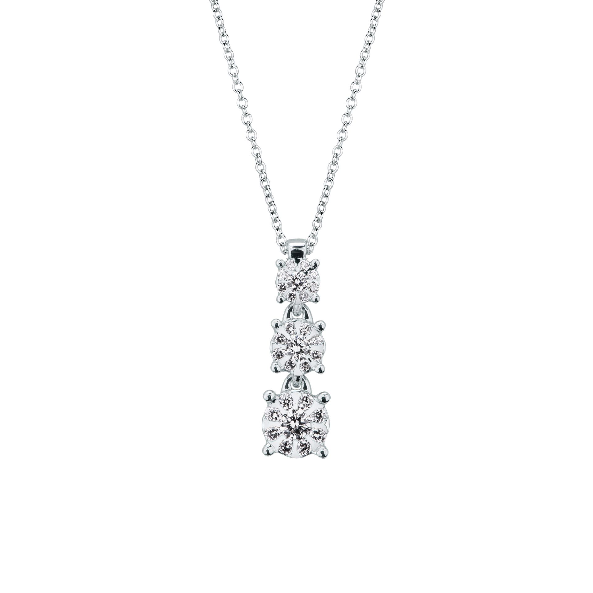 Girocollo con Diamante in Oro Bianco