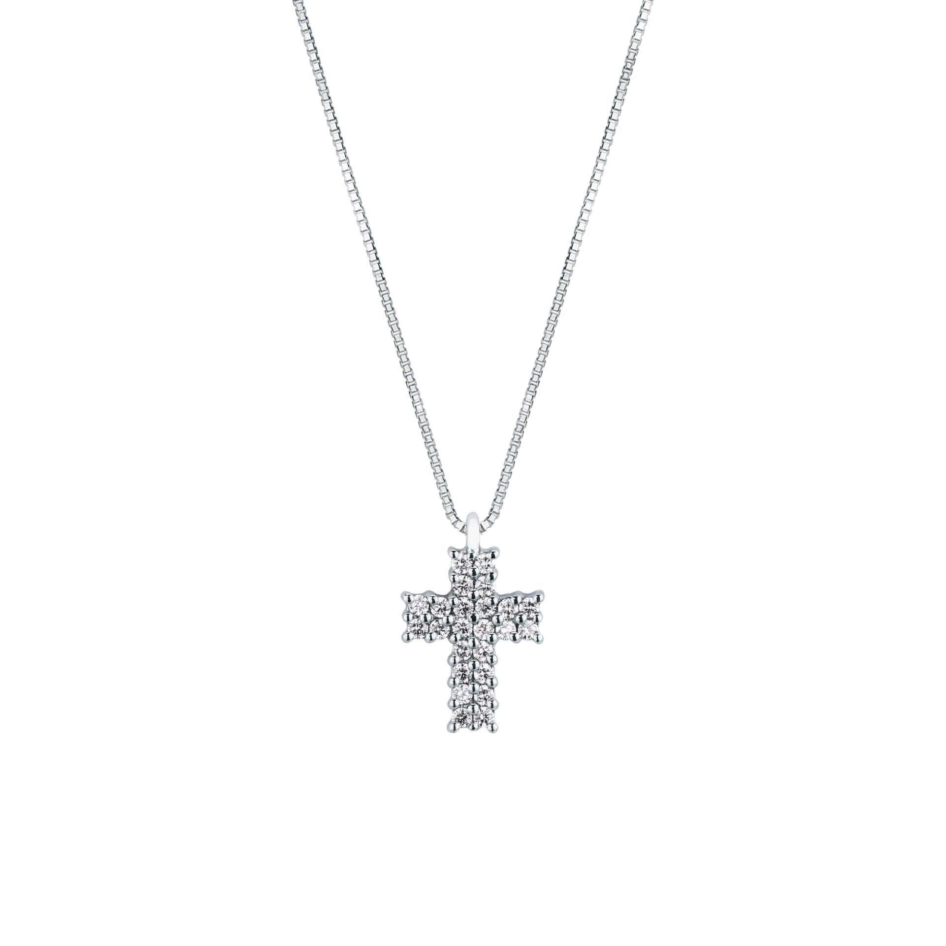Girocollo con Diamante in Oro Bianco