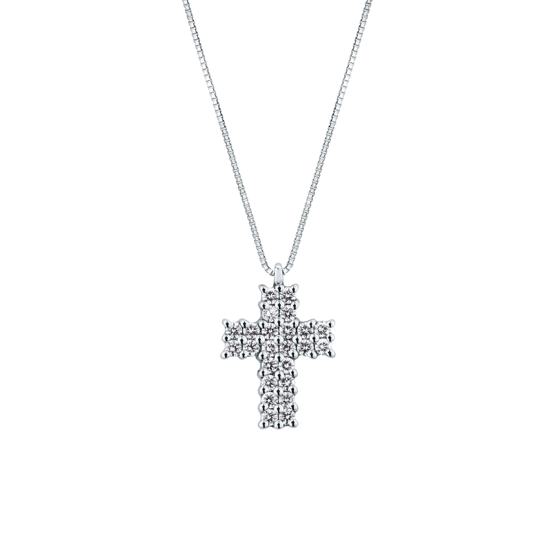 Girocollo con Diamante in Oro Bianco