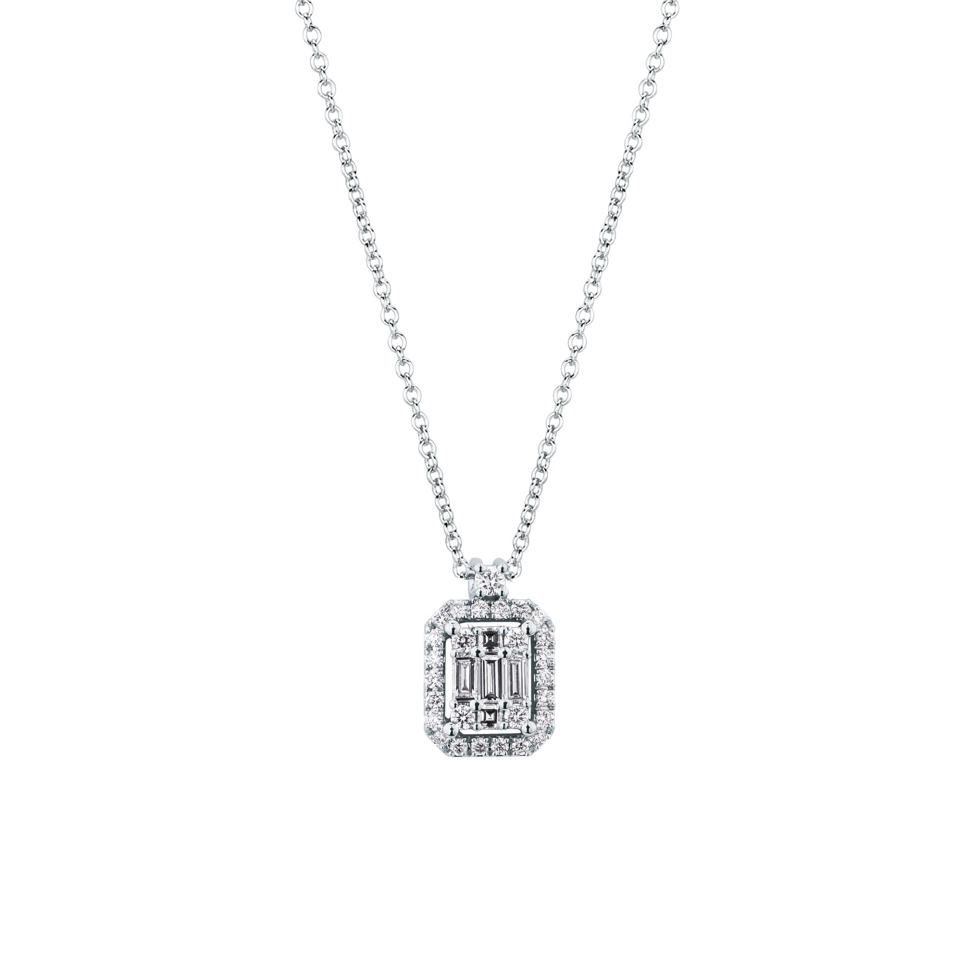 Girocollo con Diamante in Oro Bianco