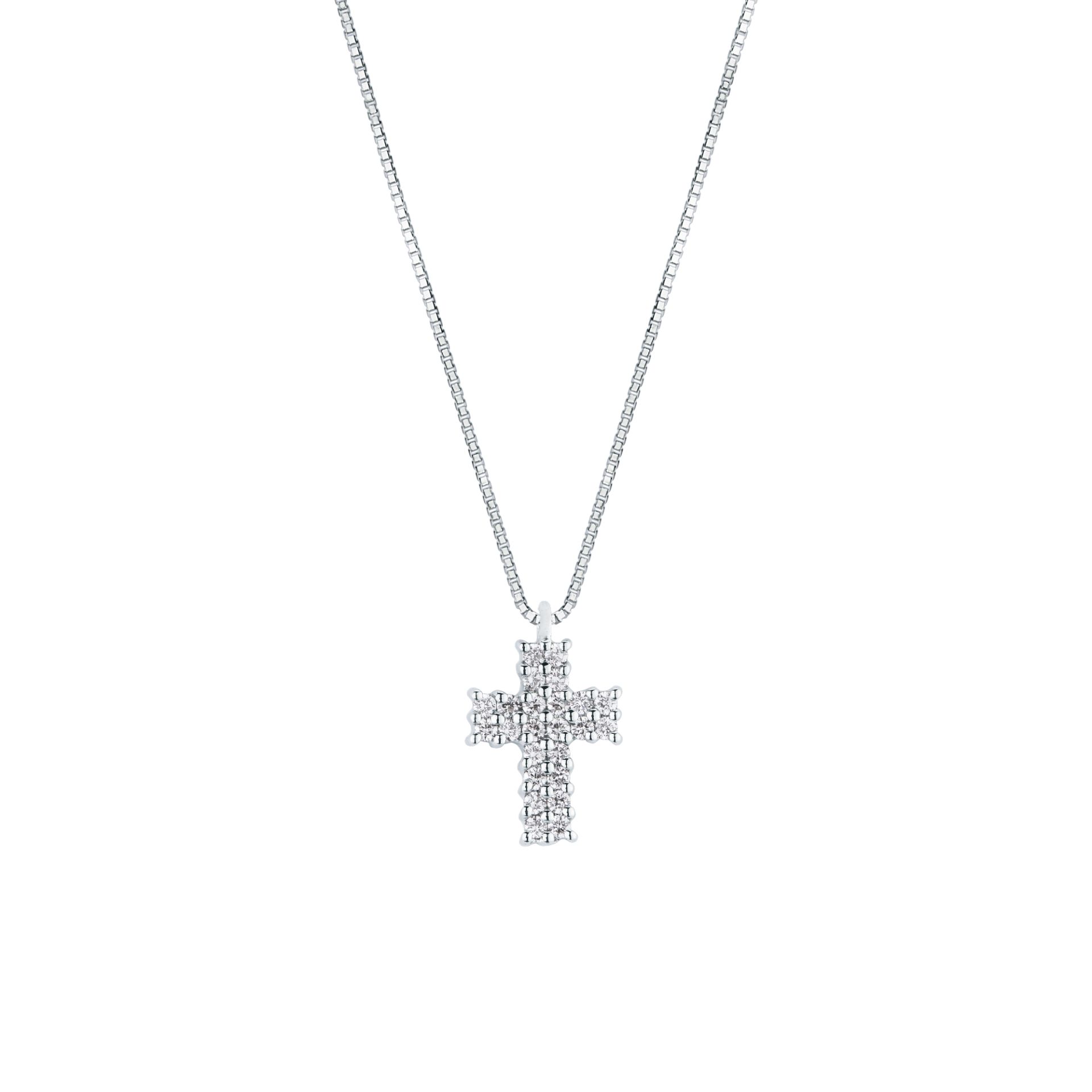 Girocollo con Diamante in Oro Bianco