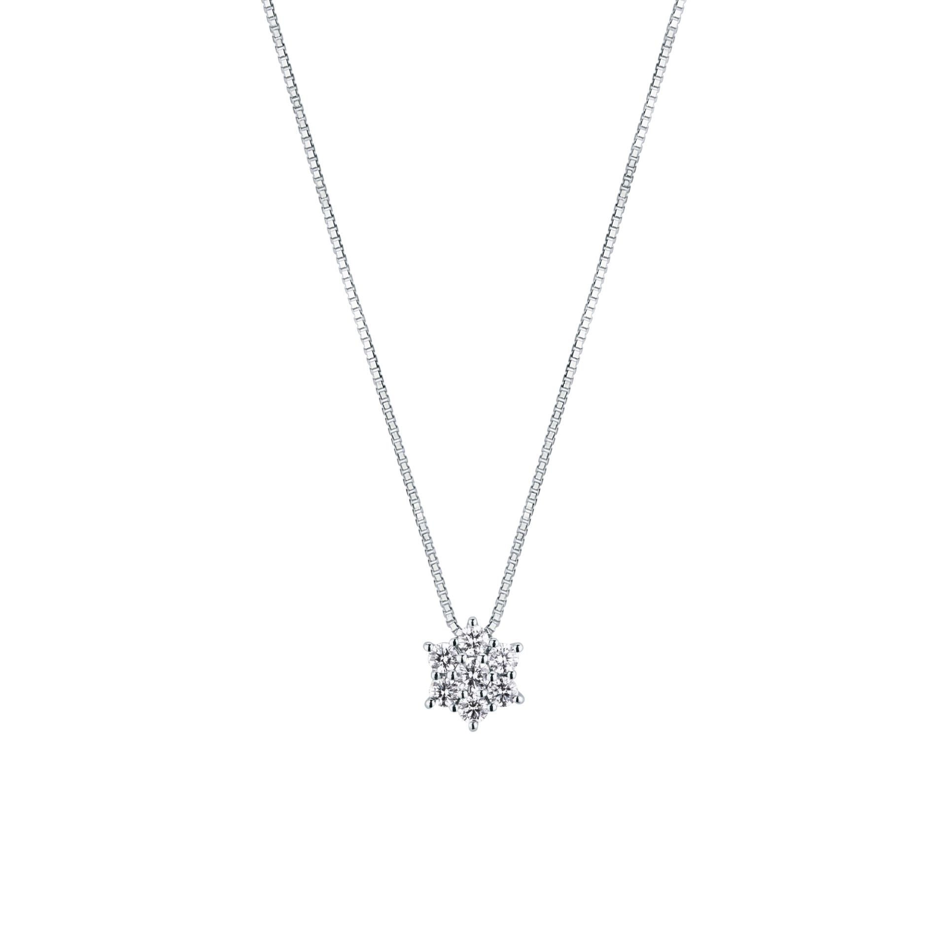 Girocollo con Diamante in Oro Bianco