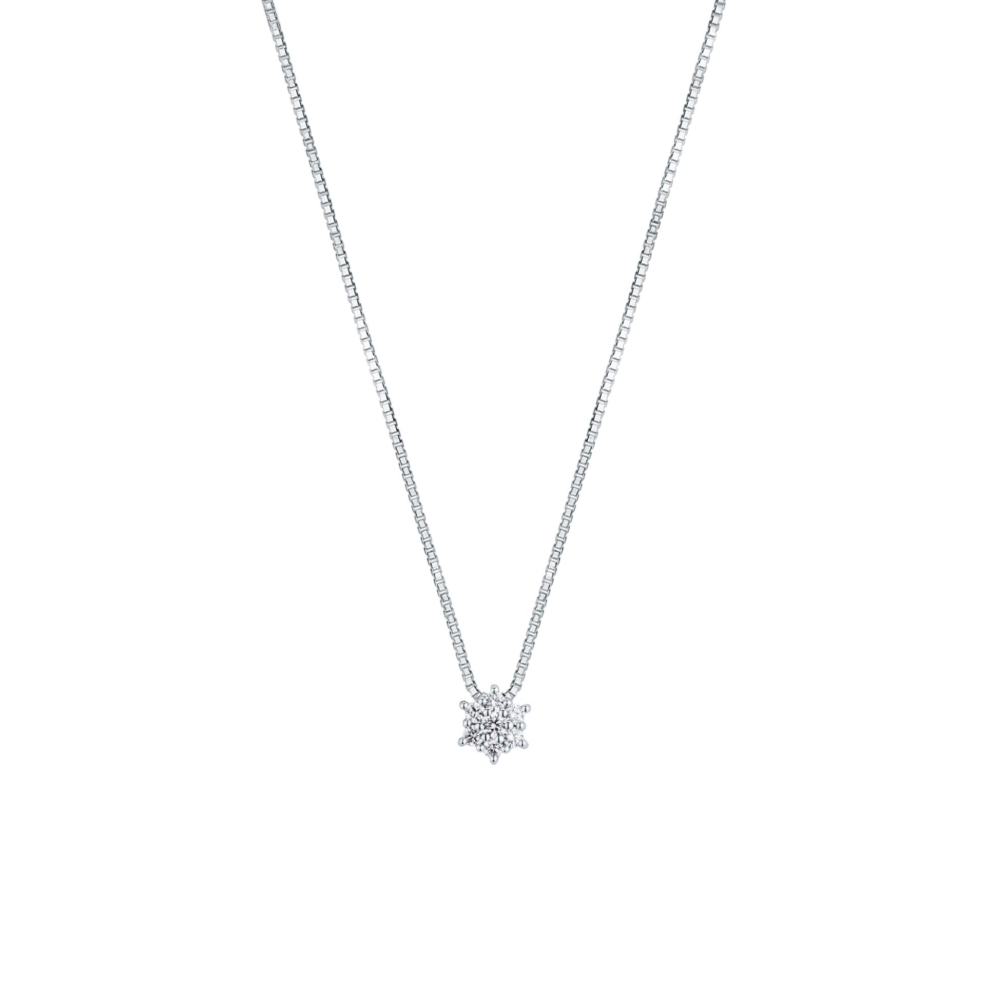 Girocollo con Diamante in Oro Bianco